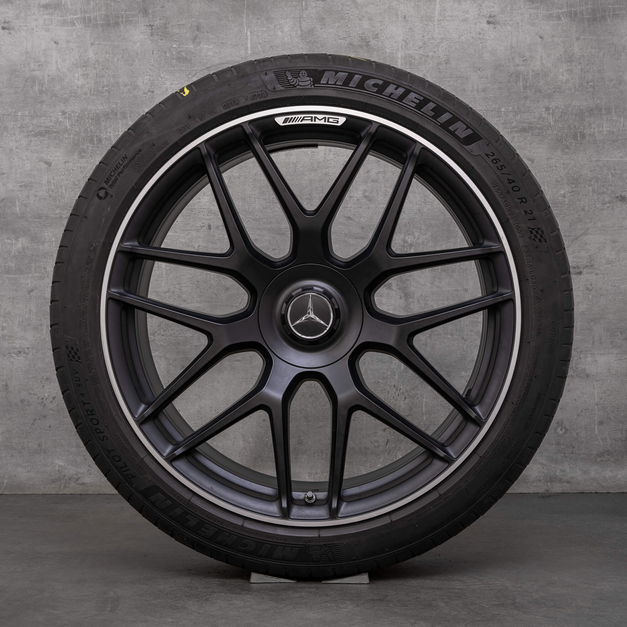 Originale AMG Mercedes Benz GLC 63 & S ruote estive 21 pollici C253 X253 cerchi A2534014000 A2534014100 nero opaco finitura lucida