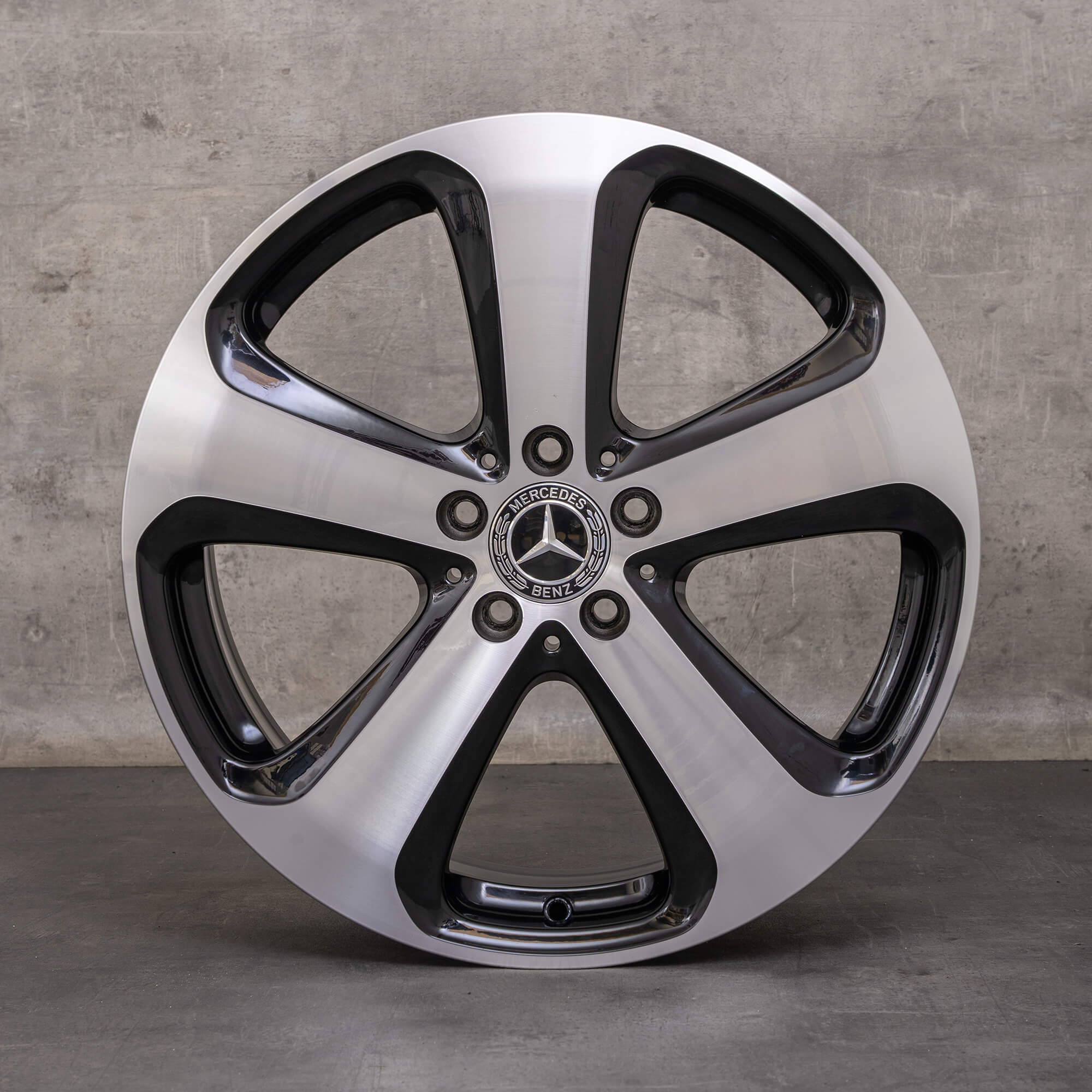 Orijinal Mercedes Benz GLC & 43 jantlar 19 inç X253 C253 A2534011000 siyah yüksek parlaklıkta tornalanmış