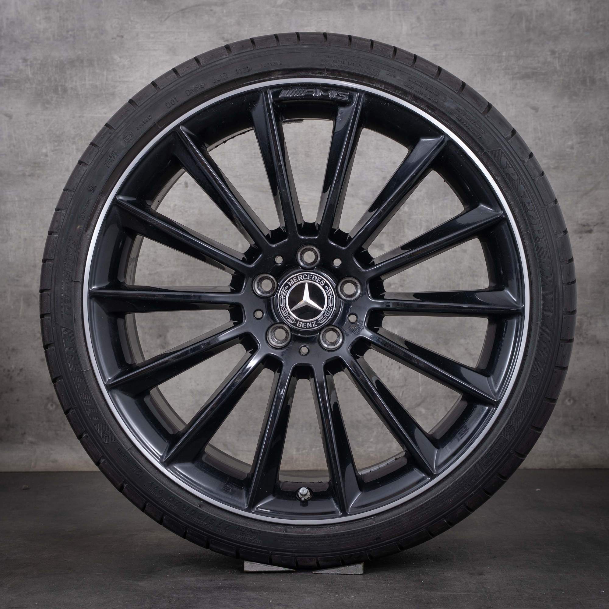 Originální 20palcové disky Mercedes-Benz CLS AMG W257 C257 letní kola A2574011900 A2574012000 černé s diamond cut