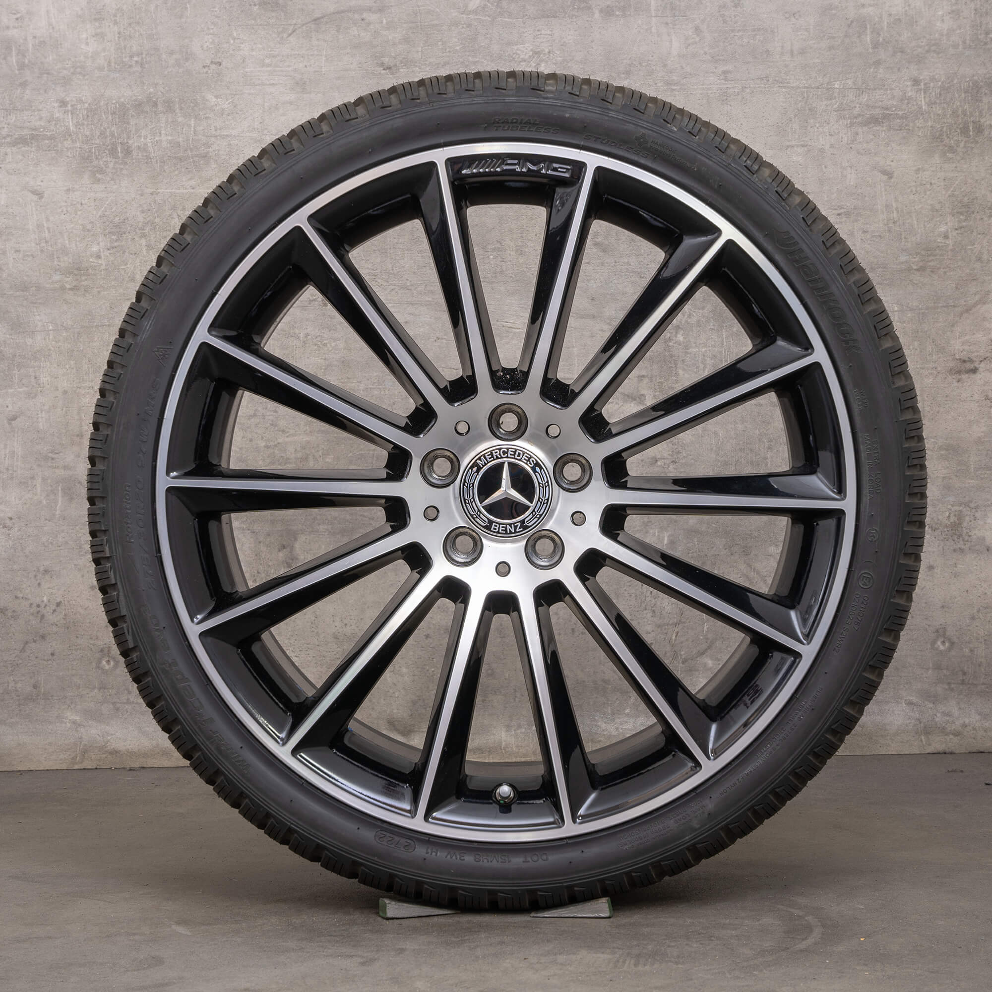 Orijinal Mercedes Benz CLS AMG jantlar 20 inç W257 C257 Winterrder A2574011900 A2574012000 siyah parlak tornalanmış