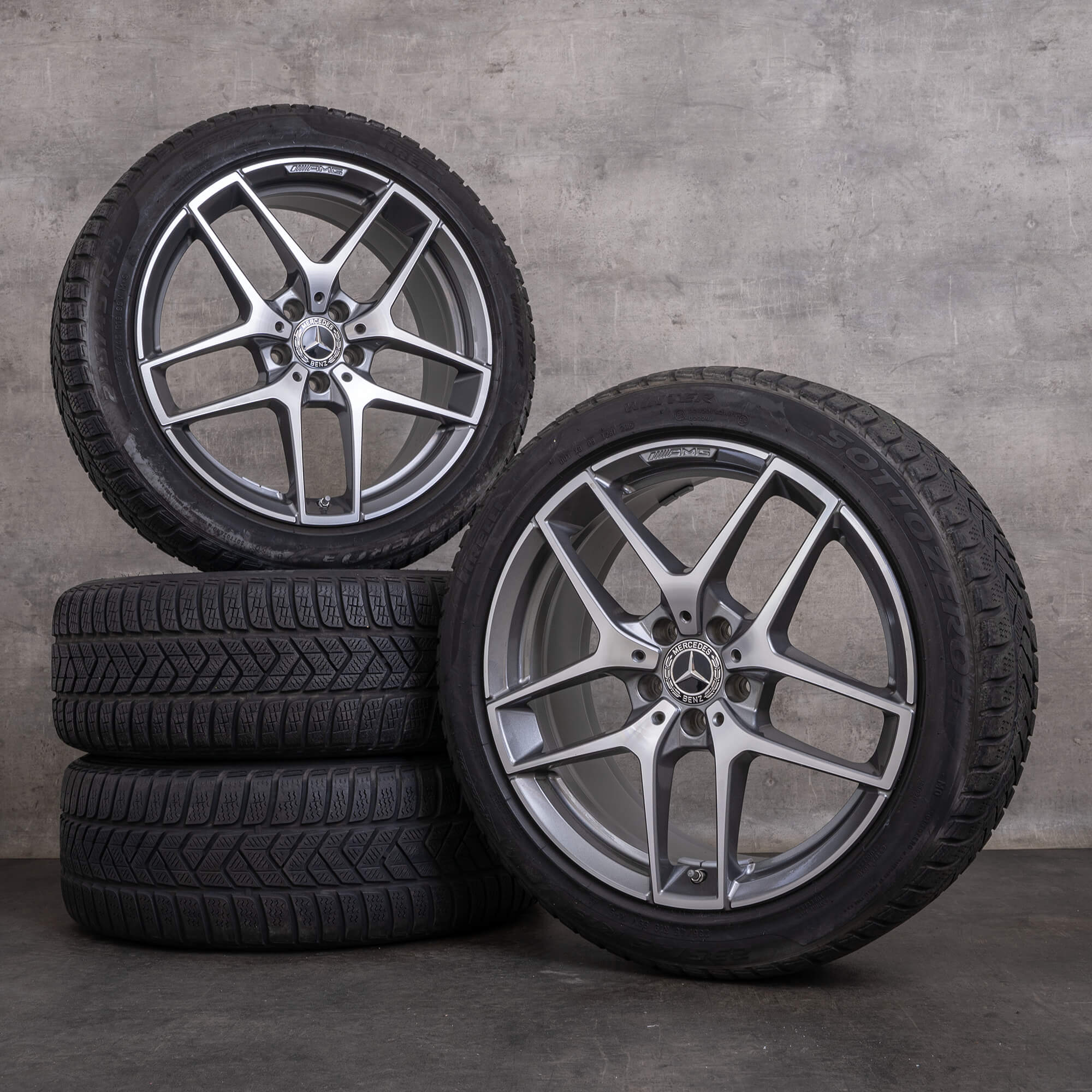OEM Mercedes Benz GLA & 45 AMG snow tire packages 19 inch X156 rims ...