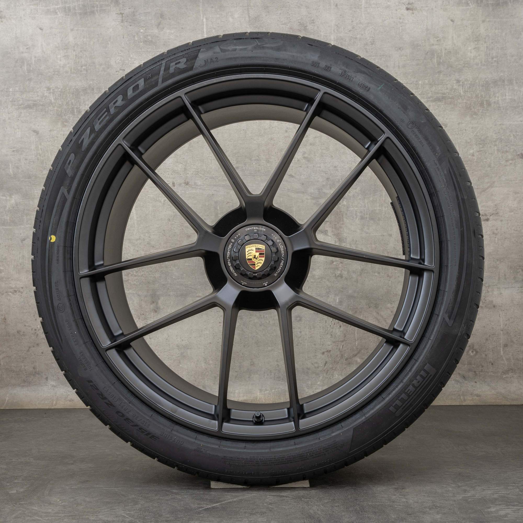 Originele Porsche 992 II velgen 20 21 inch Carrera GTS zomerwielen 992601025BT 992601025CA zwart mat NIEUW