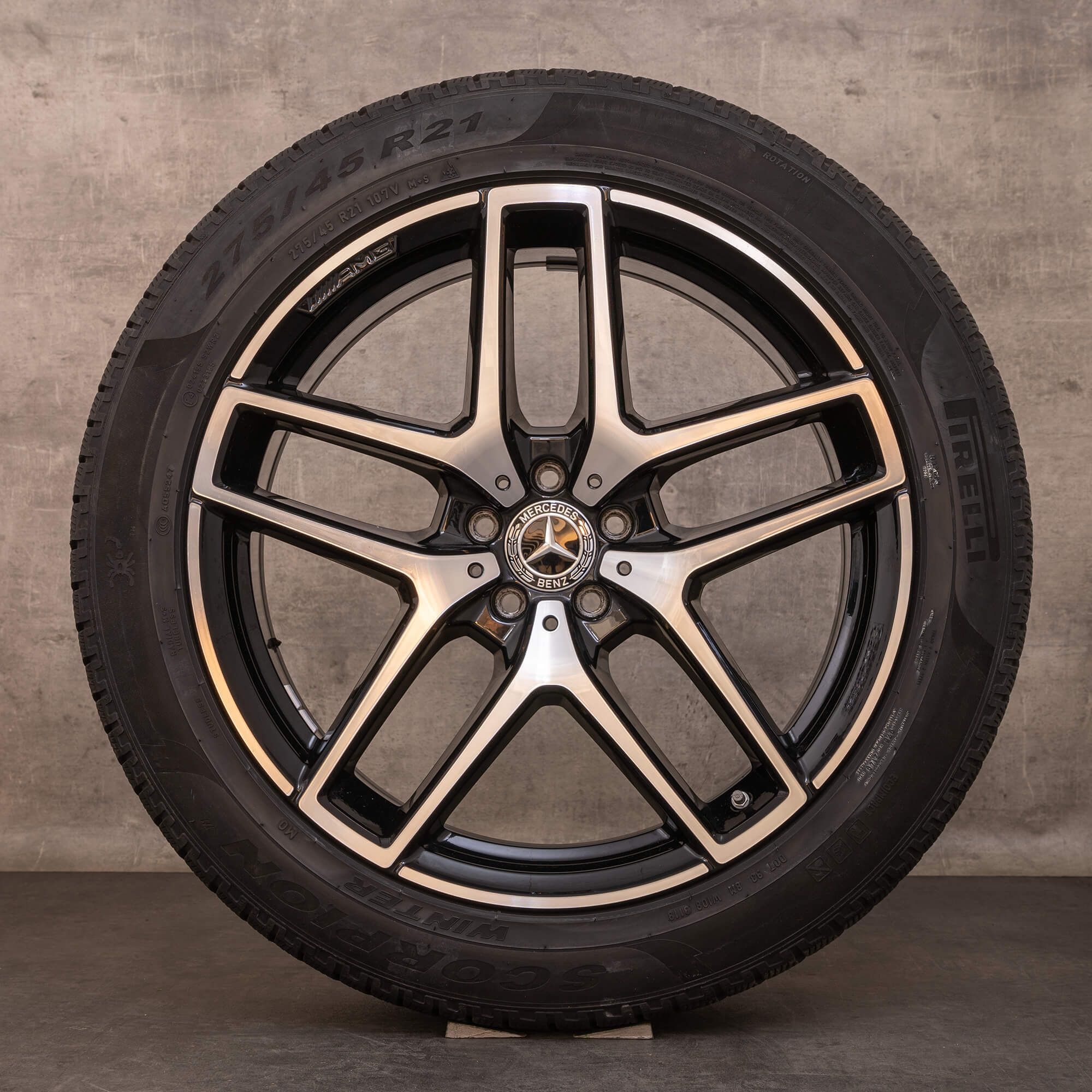 Alkuperäiset Mercedes Benz GLE & 43 63 S AMG talvirenkaat 21 tuuman C292 vanteet A2924012900 A2924011700 musta Kiillotettu