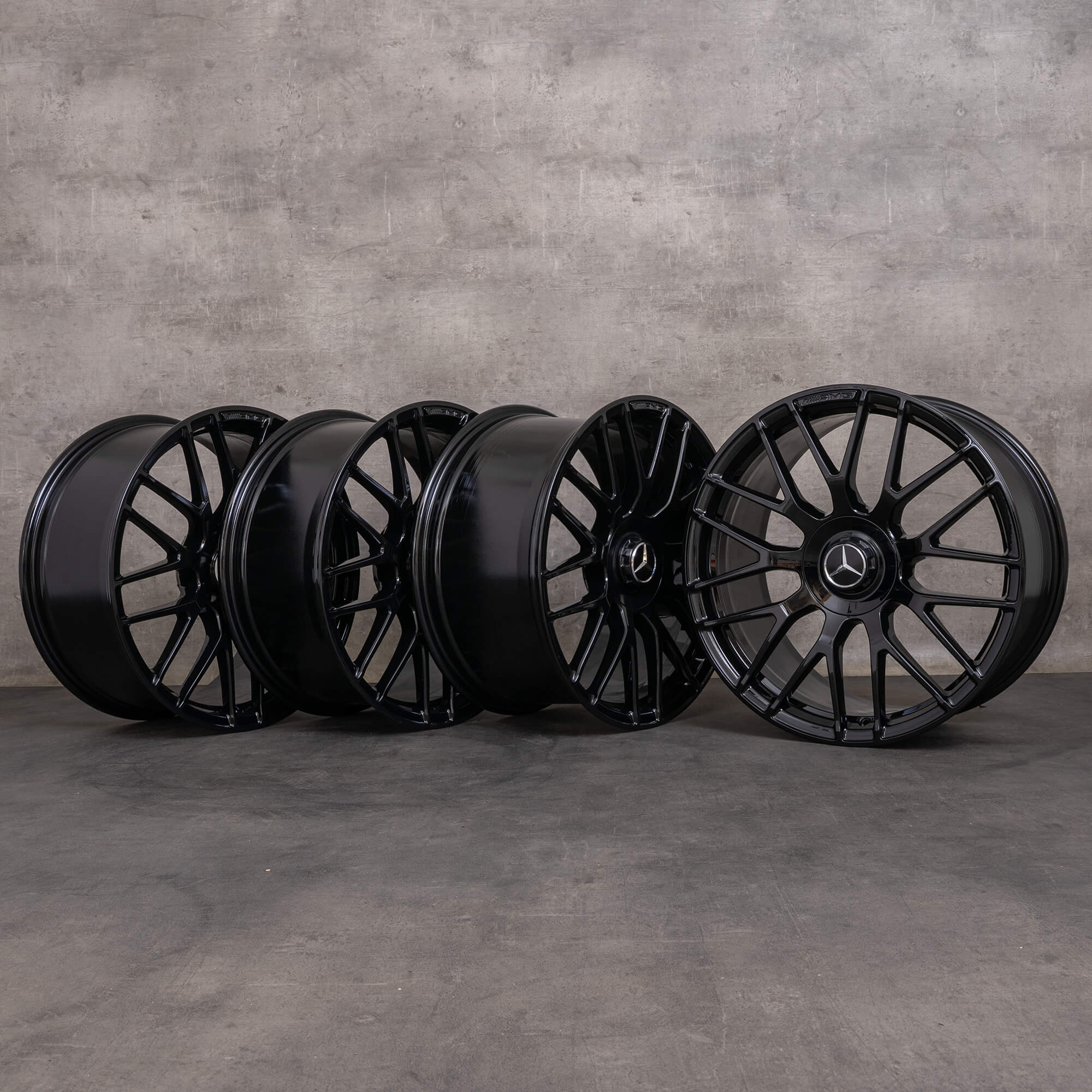 Originale Mercedes Benz C63 & S AMG fælge 19 tommer W205 S205 A2054011700 A2054011800 sort blank