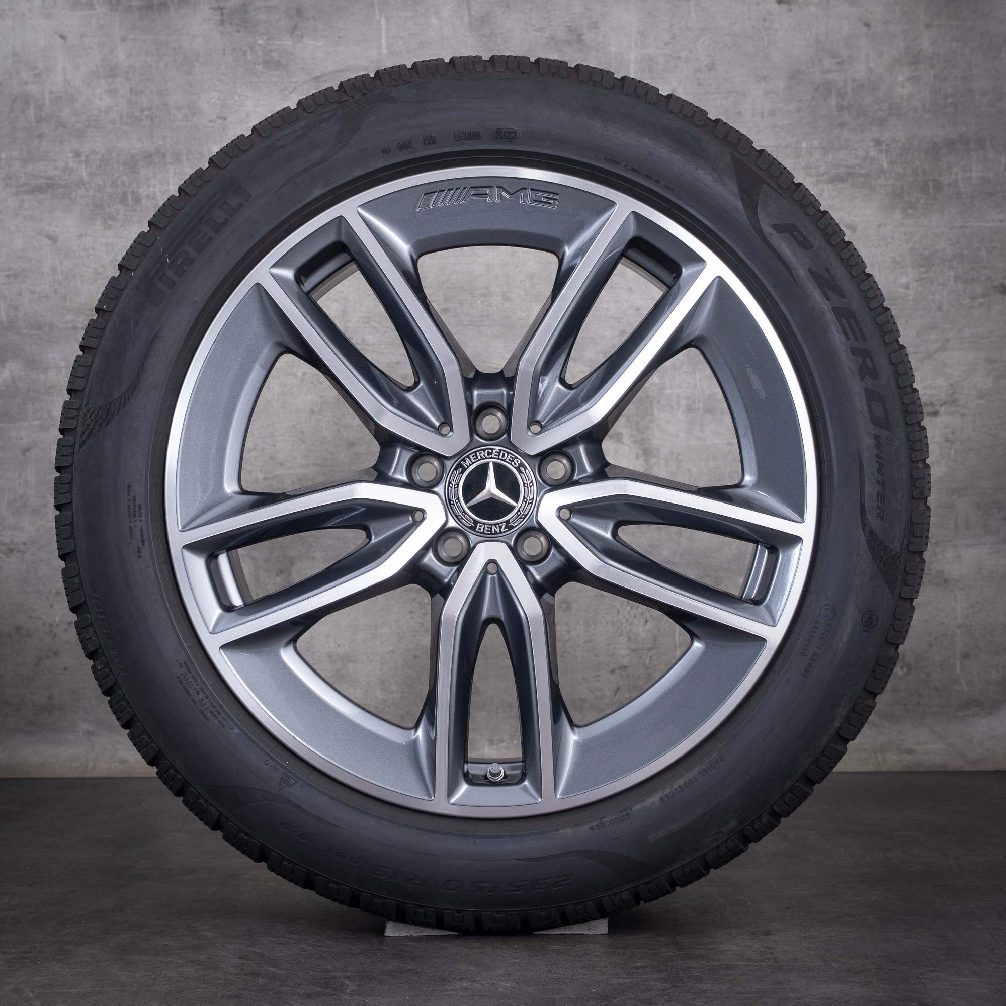 OEM Mercedes-Benz 19inch H247 X247 winter wheels GLA GLB 35 45 S AMG A2474011800 Himalaya Gray diamond cut