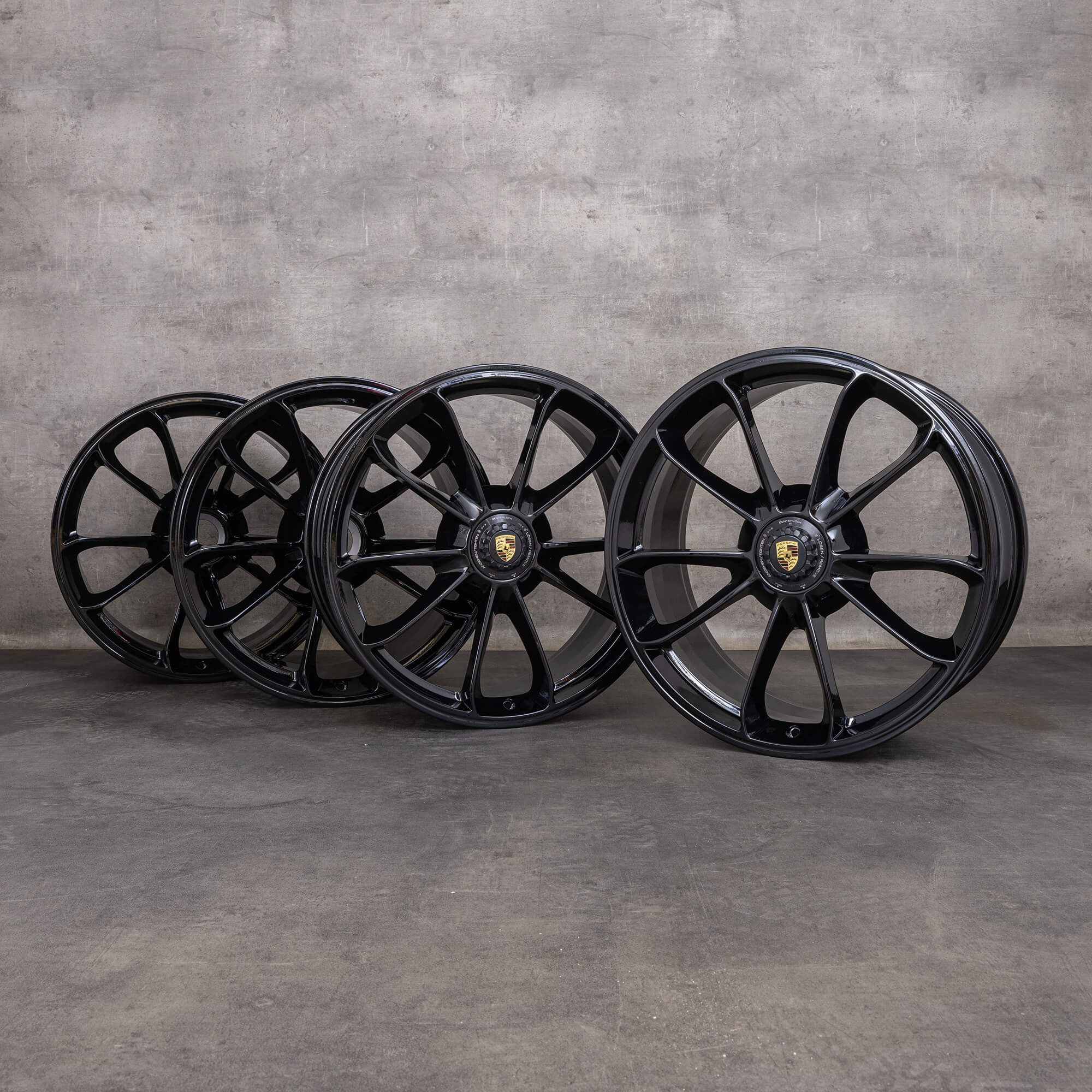 Originele Porsche 911 velgen 20 inch 991 I & II GT3 RS GT2 99136216282 99136216883 zwart NIEUW