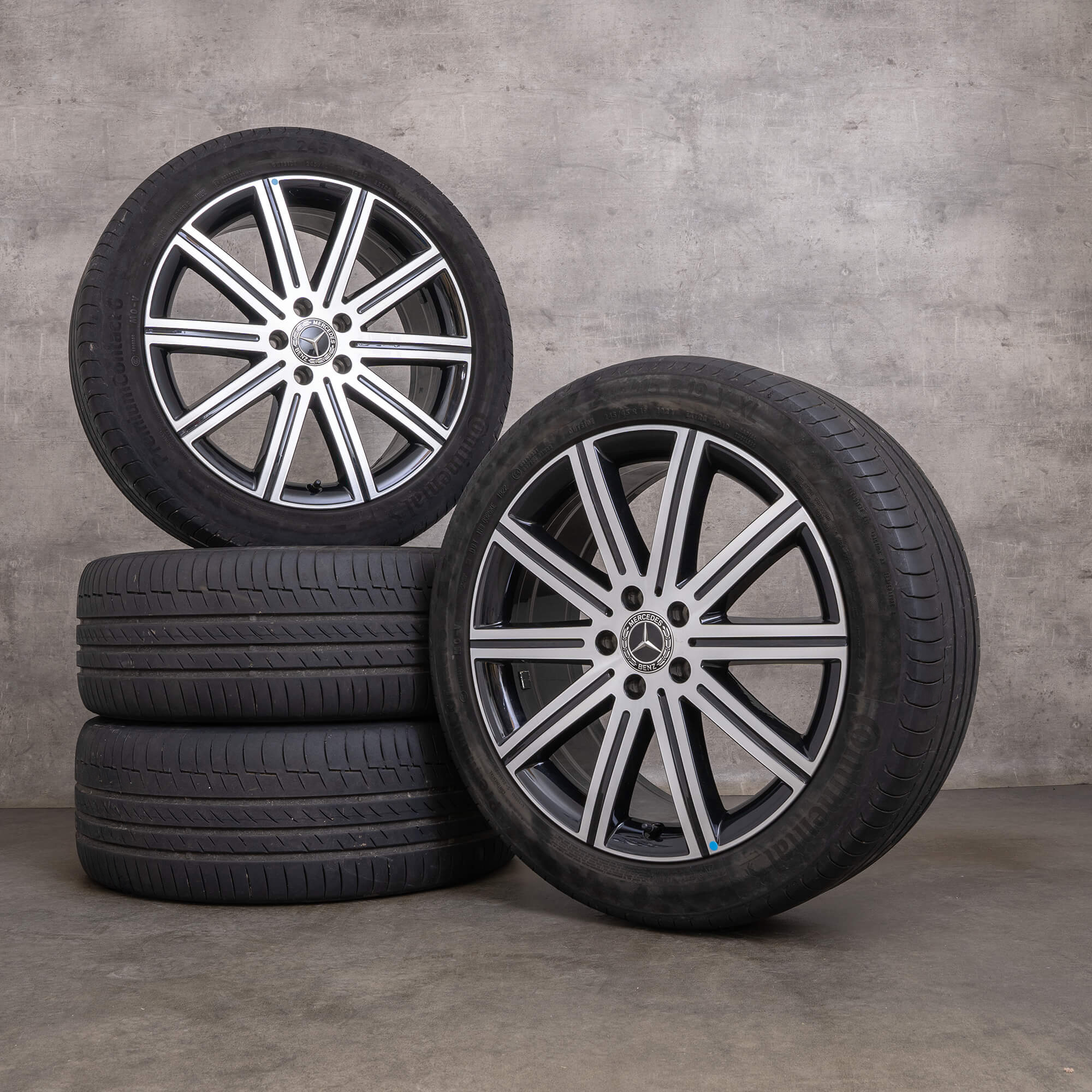 Cerchi Mercedes Benz Classe V originali da 19 pollici W447 Vito Marco Polo estivi A4474015600 nero lucido torniti