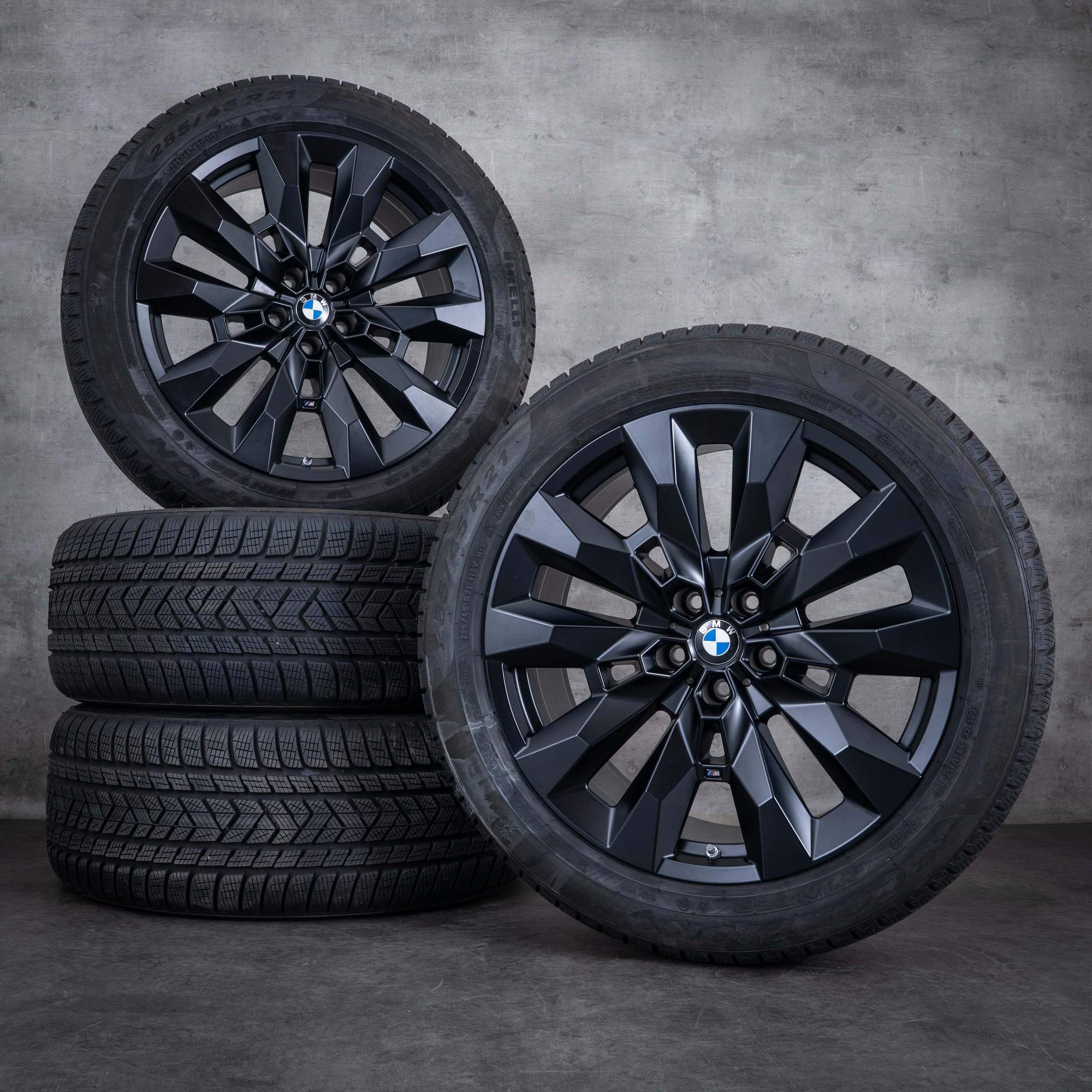 Original BMW XM Winterräder 21 Zoll G09 Felgen 5A6DE91 Styling 917 M schwarz matt