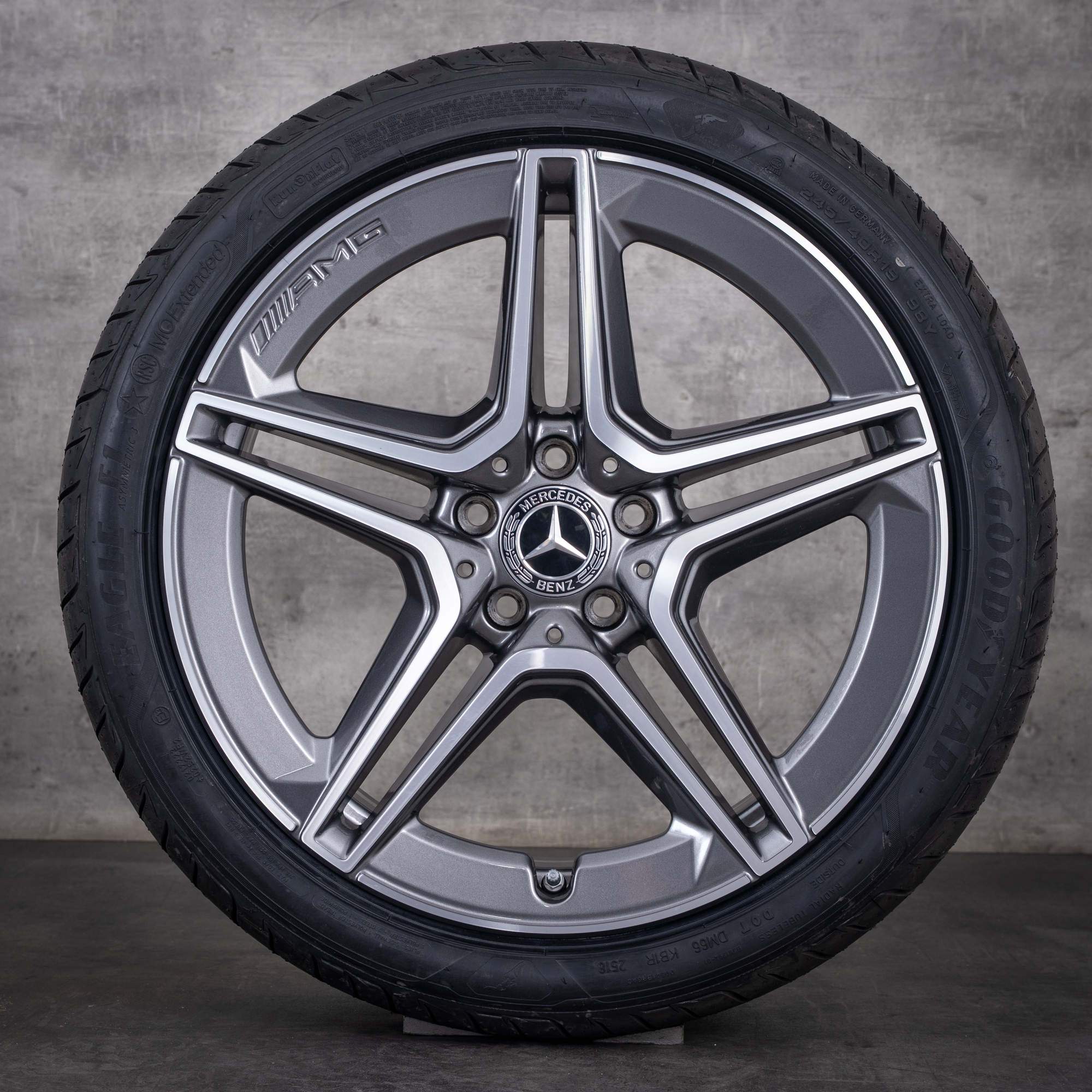 Original Mercedes Benz AMG CLS Felgen 19 Zoll W257 C257 Sommerräder A2574011500 A2574011600 himalaya grey glanzgedreht NEU
