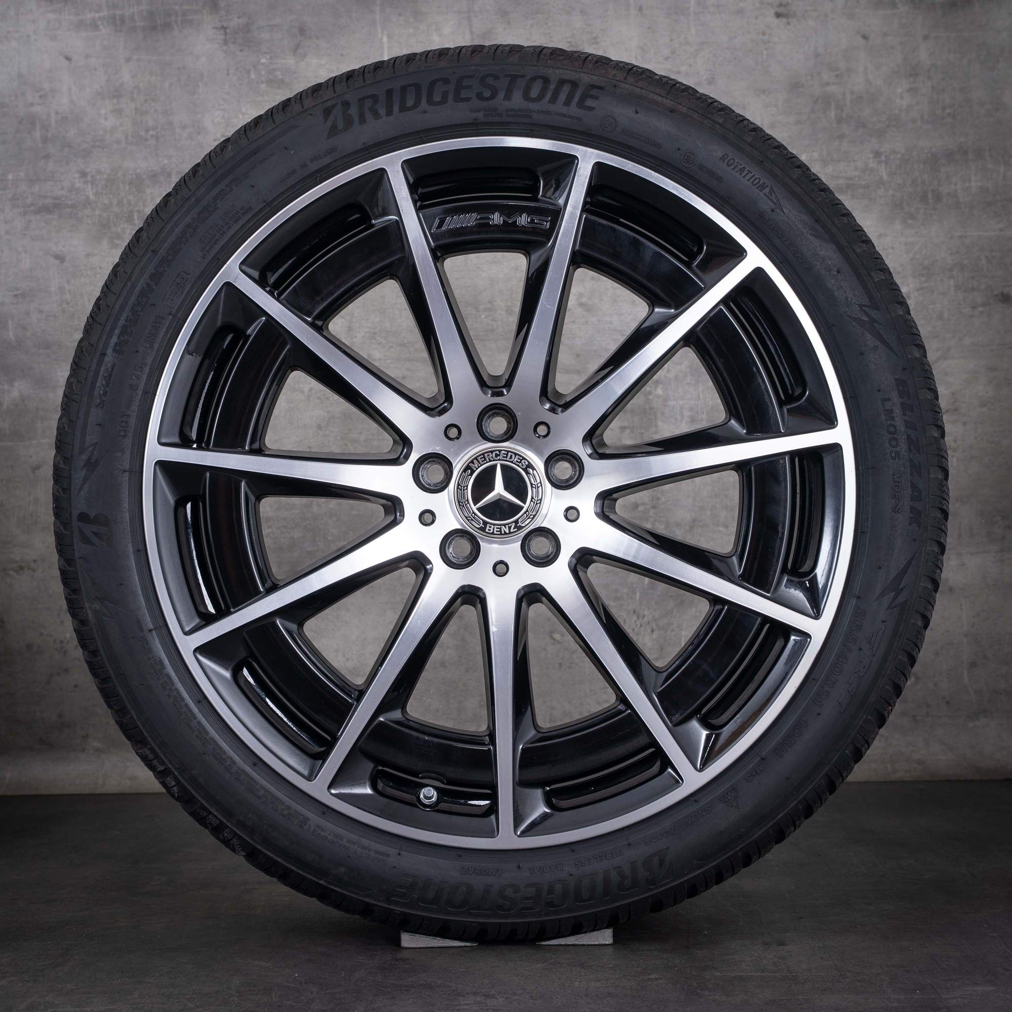 Original Mercedes Benz EQS & 53 AMG Felgen 21 Zoll 4Matic V297 Sommerräder A2974011400 schwarz glanzgdreht