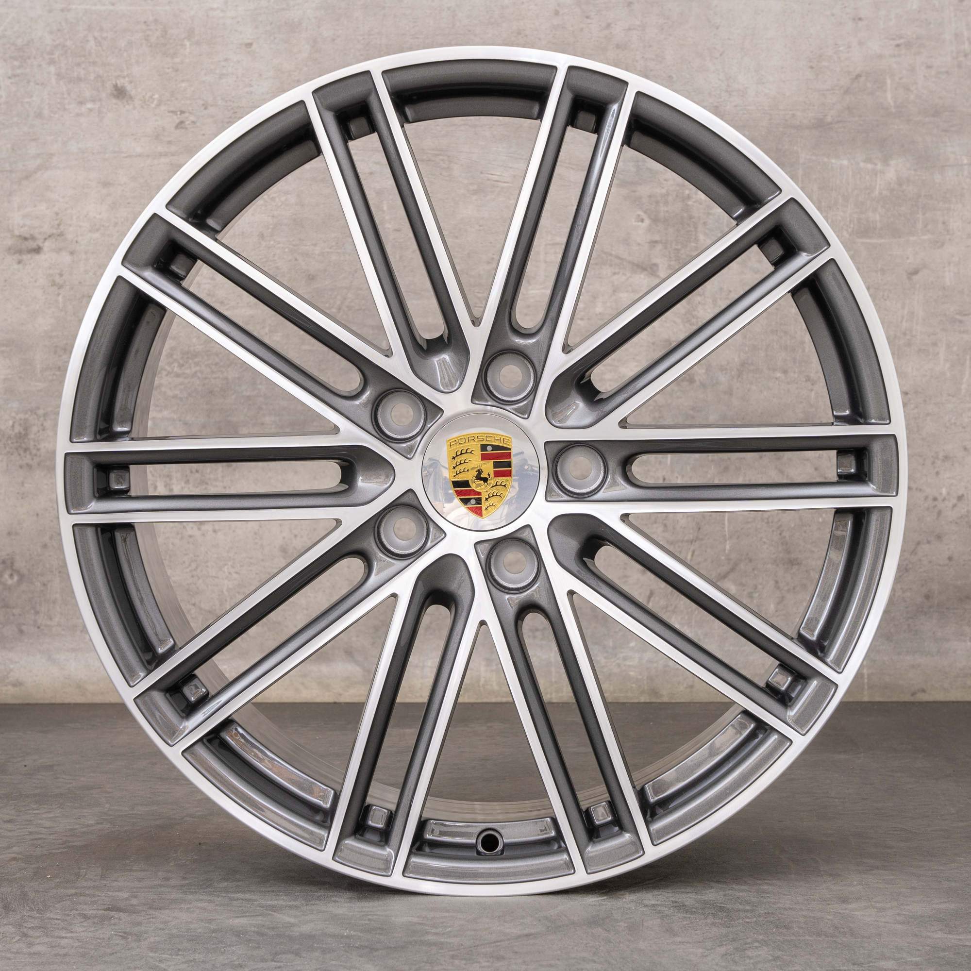 Oryginalne Felgi Porsche Boxster Cayman 718 20 cali 982 Styling 911 Turbo 982601025F 982601025G tytanowe polerowane NOWE