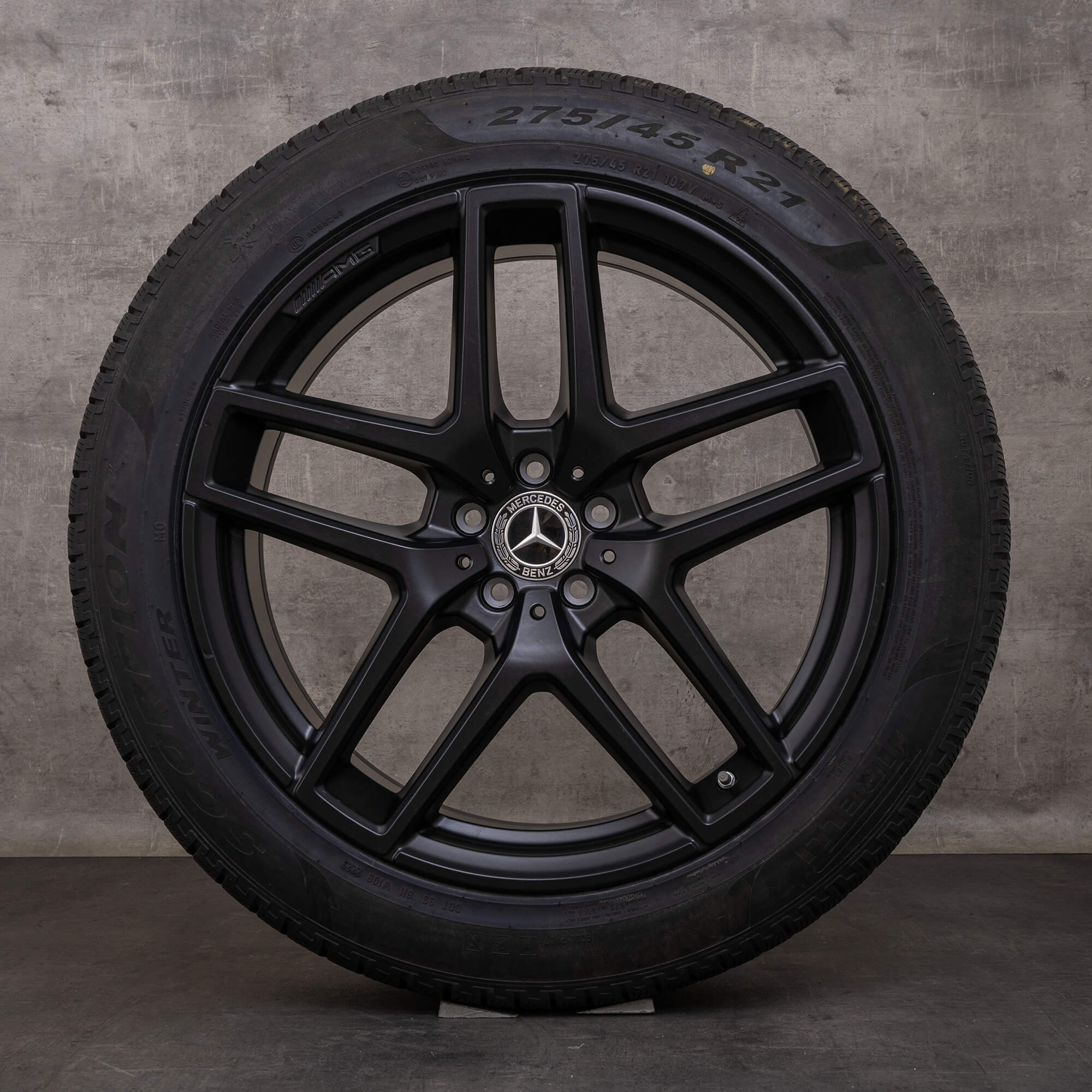 Oryginalne koła zimowe Mercedes Benz GLE 43 63 & S AMG 21 cali felgi C292 A2924012900 A2924011700 czarny mat