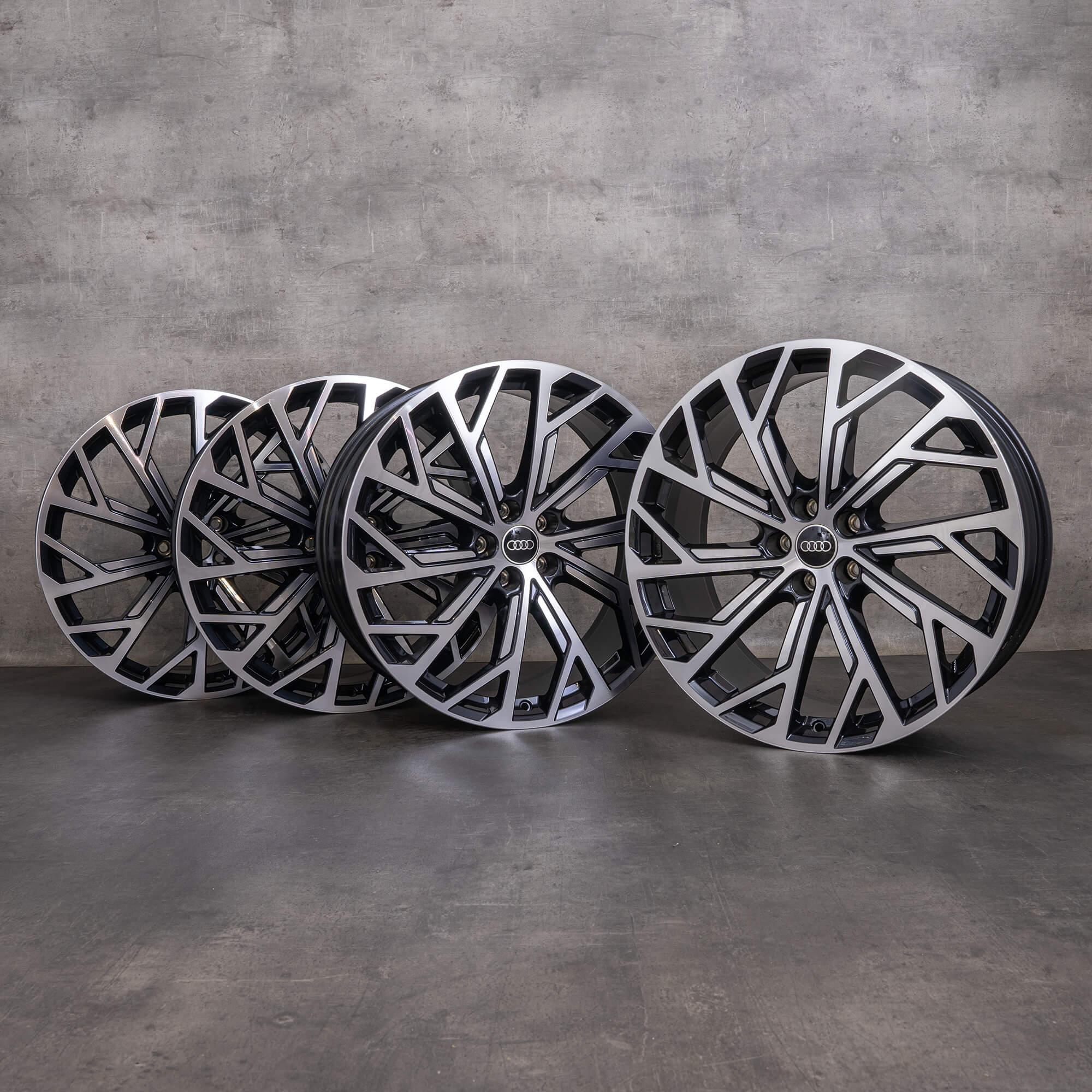 OEM Audi A8 S8 Rims 21 inch 4N D5 4N0601025AF Evo Design black glossy ...