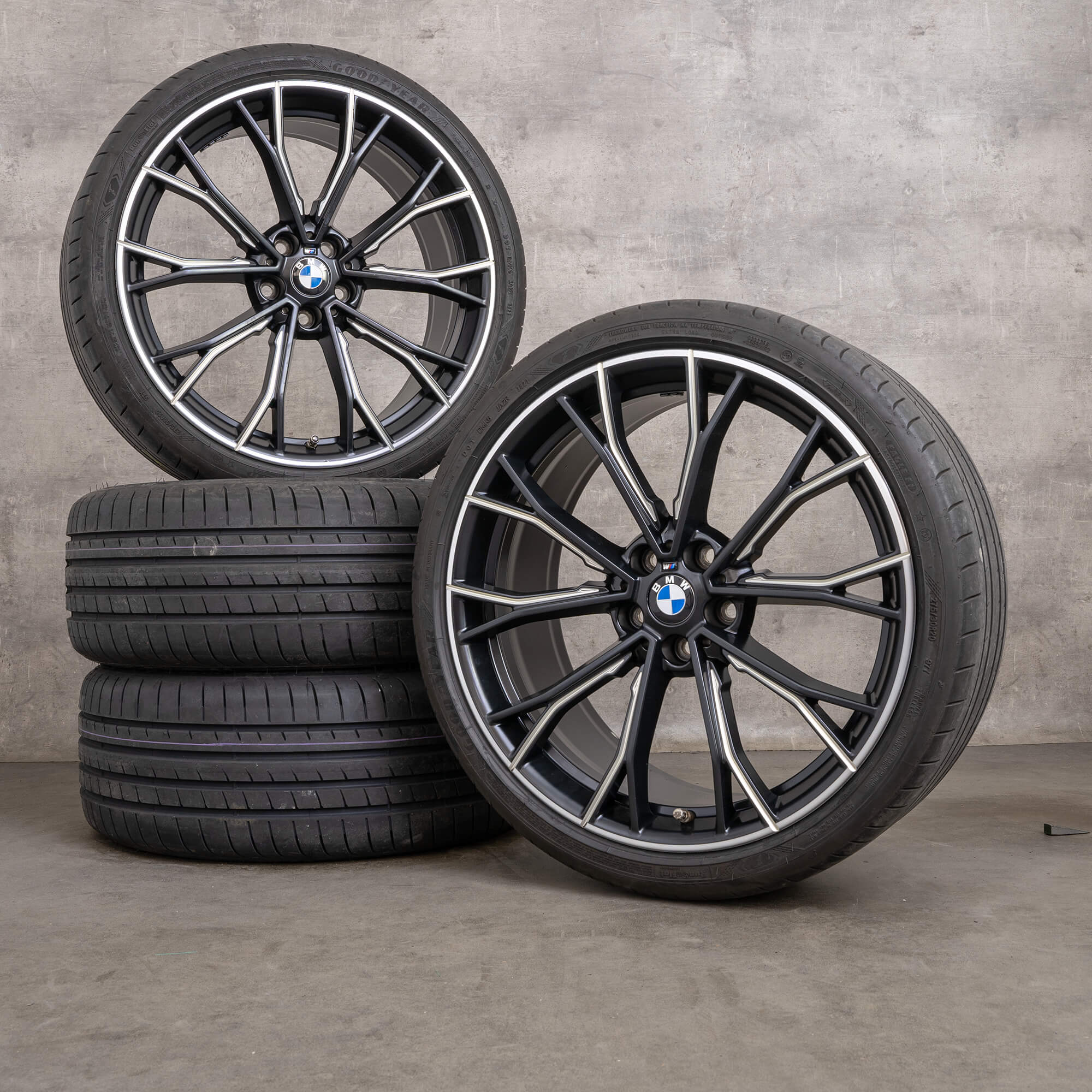 Originale BMW 5-serie fælge 20 tommer G30 G31 Summerrder Styling 669 M 6873943 6874445 sort blank drejet