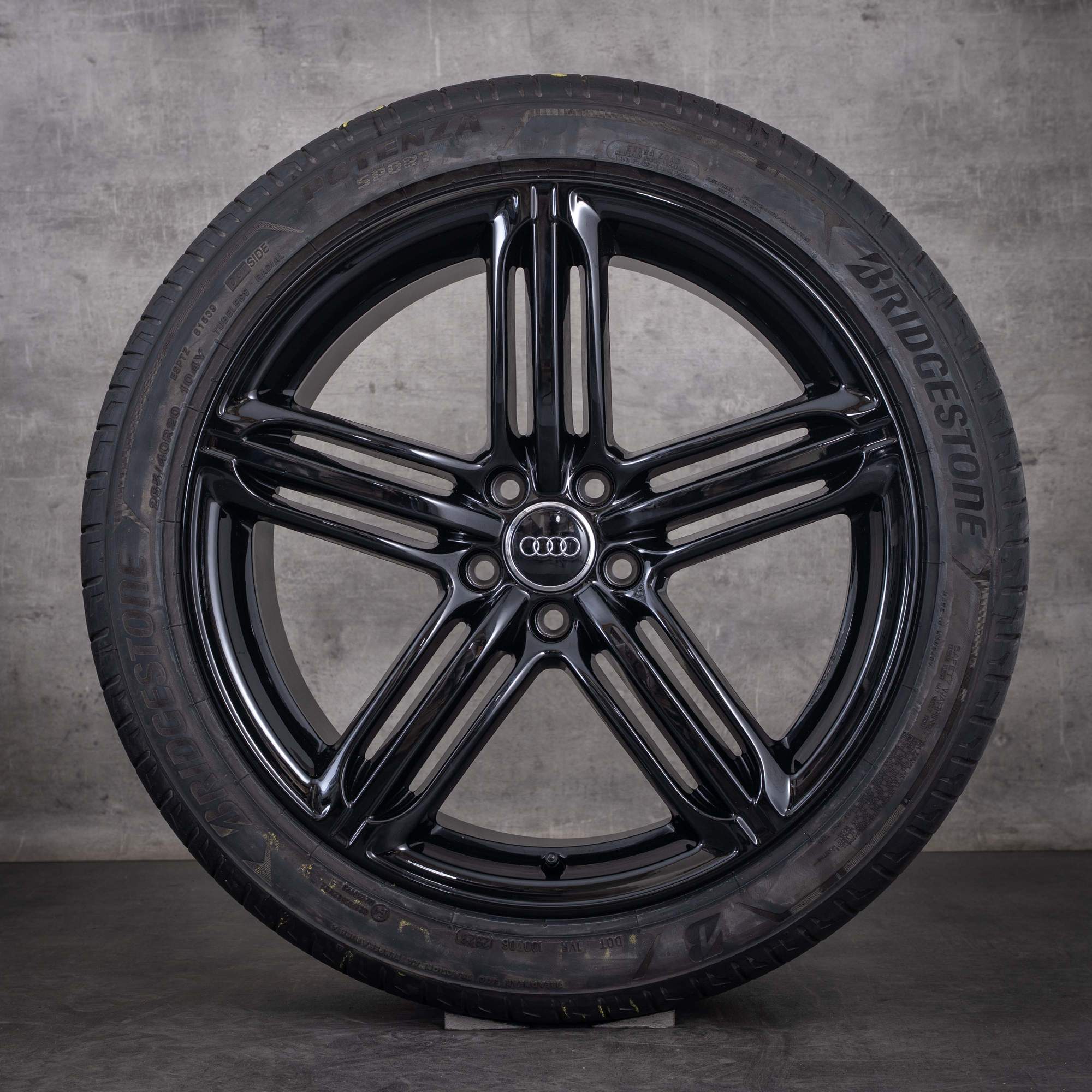 Original Audi A8 S8 Winterräder 20 Zoll 4N D5 Felgen 4H0601025T schwarz glanz