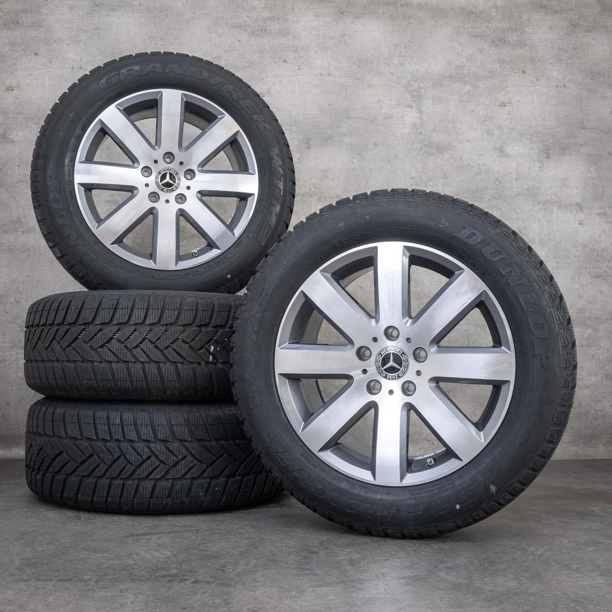 Alkuperäiset Mercedes Benz G-sarjan talvirenkaat 19 tuuman W463A G500 vanteet A4634011000 himalajanharmaa kiillotettu