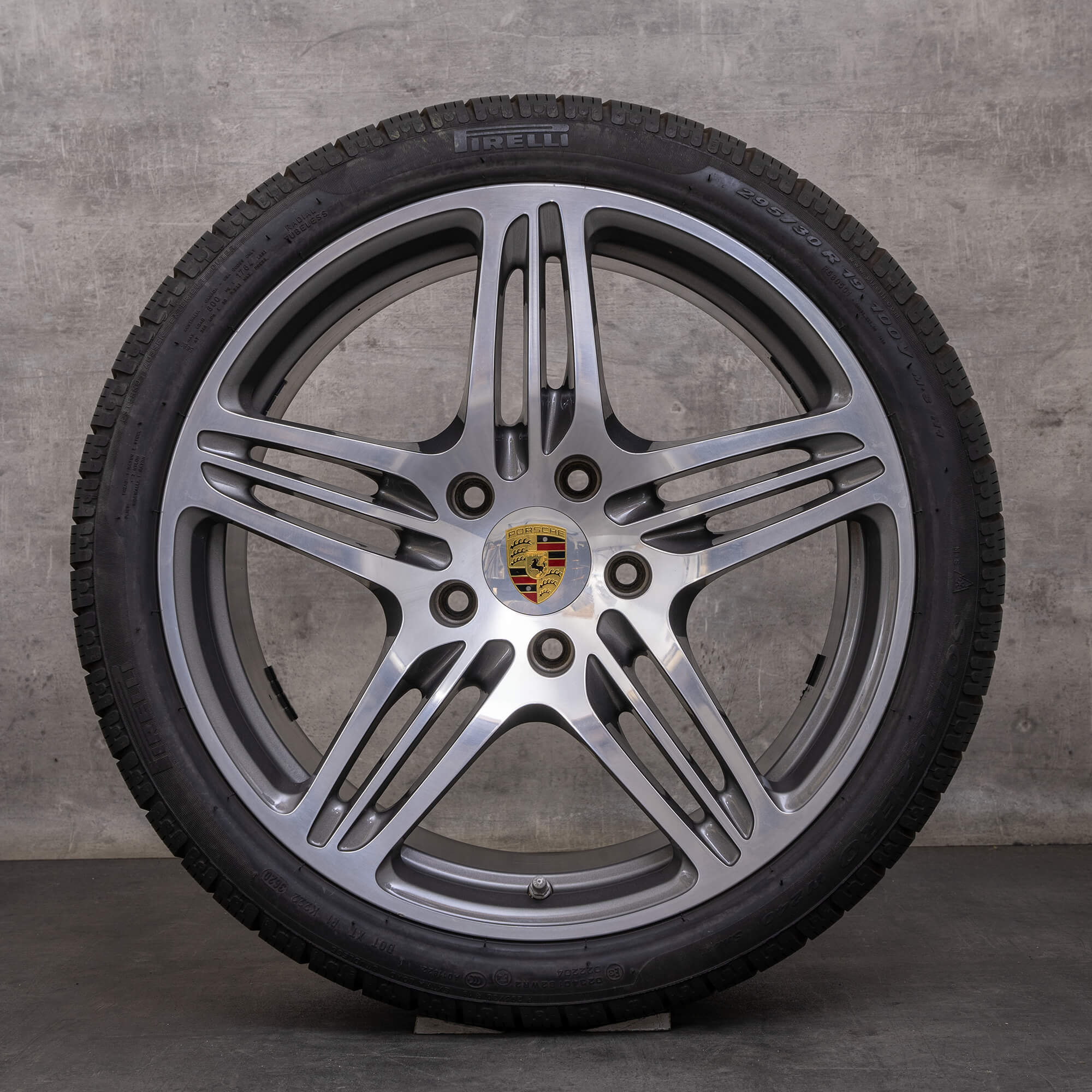 Oryginał Porsche 911 koła zimowe 19 cali 997 felgi 99736215602 99736216209 tytanowe polerowane