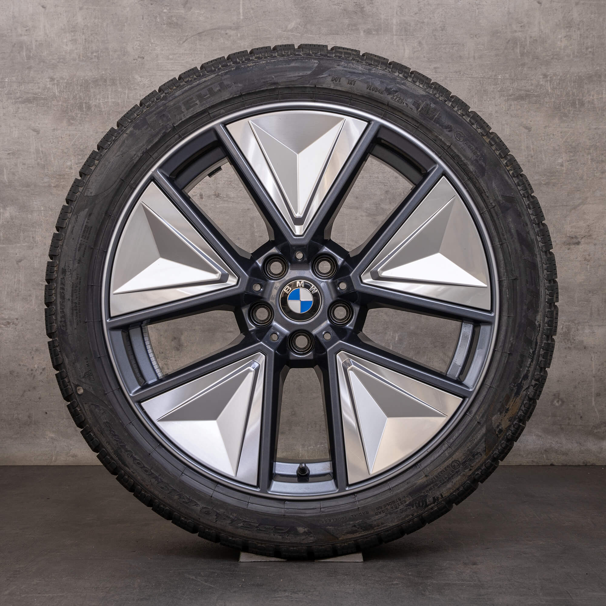 Original BMW i4 Winterräder 19 Zoll G26 Felgen 6896776 6896778 Styling 855 gunmetal grey glanzgedreht NEU