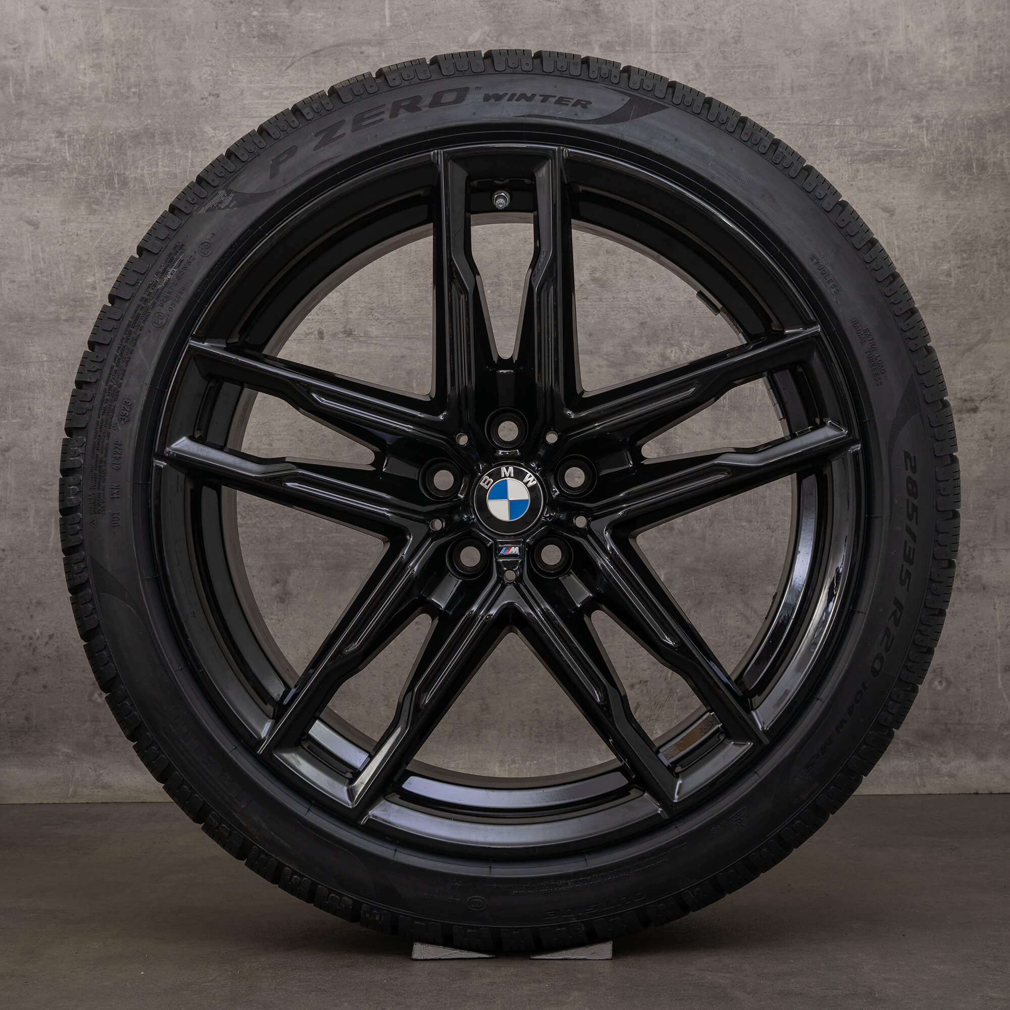 Alkuperäiset BMW M5 M8 vanteet 20 tuuman F90 F91 F92 F93 kesäpyörät styling 810 M 8089566 8089567 musta kiiltävästi