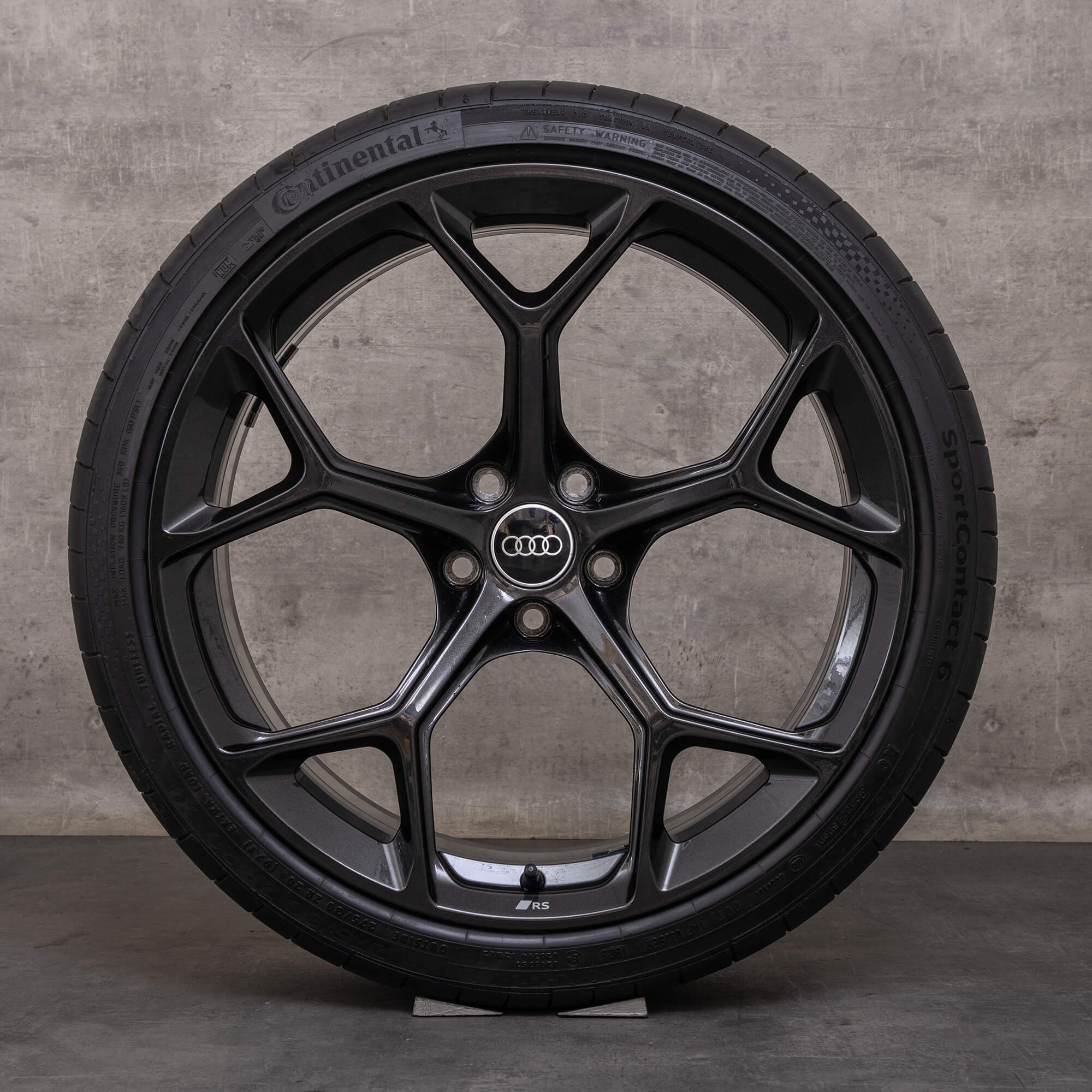 Original Audi RS4 RS5 Felgen 20 Zoll B9 8W F5 Sommerräder 8W0601025GJ dunkel titan glanz