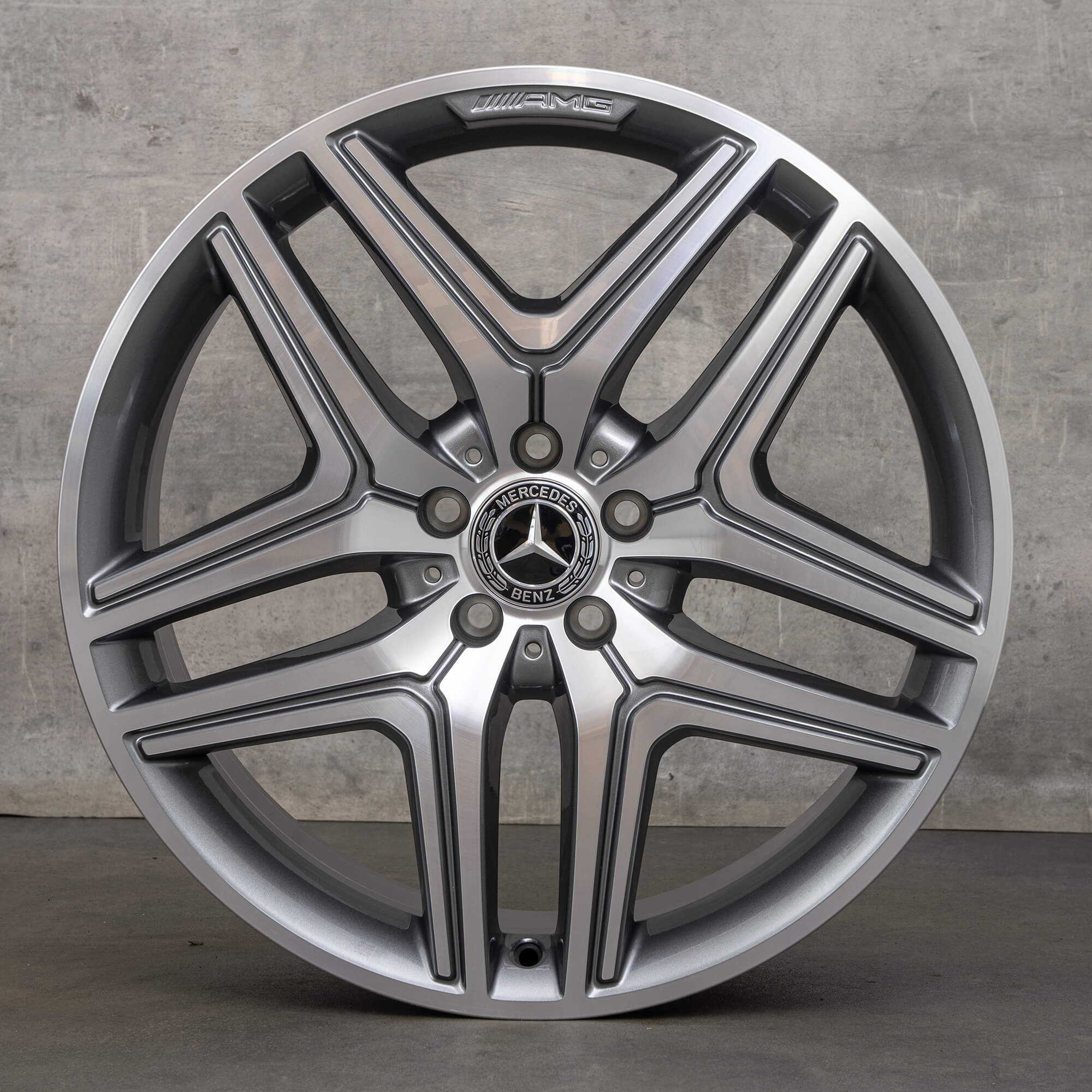 Alkuperäiset Mercedes Benz GLA GLB 35 45 AMG vanteet 20 tuuman X247 H247 A2474012000 himalajanharmaa Kiillotettu UUSI