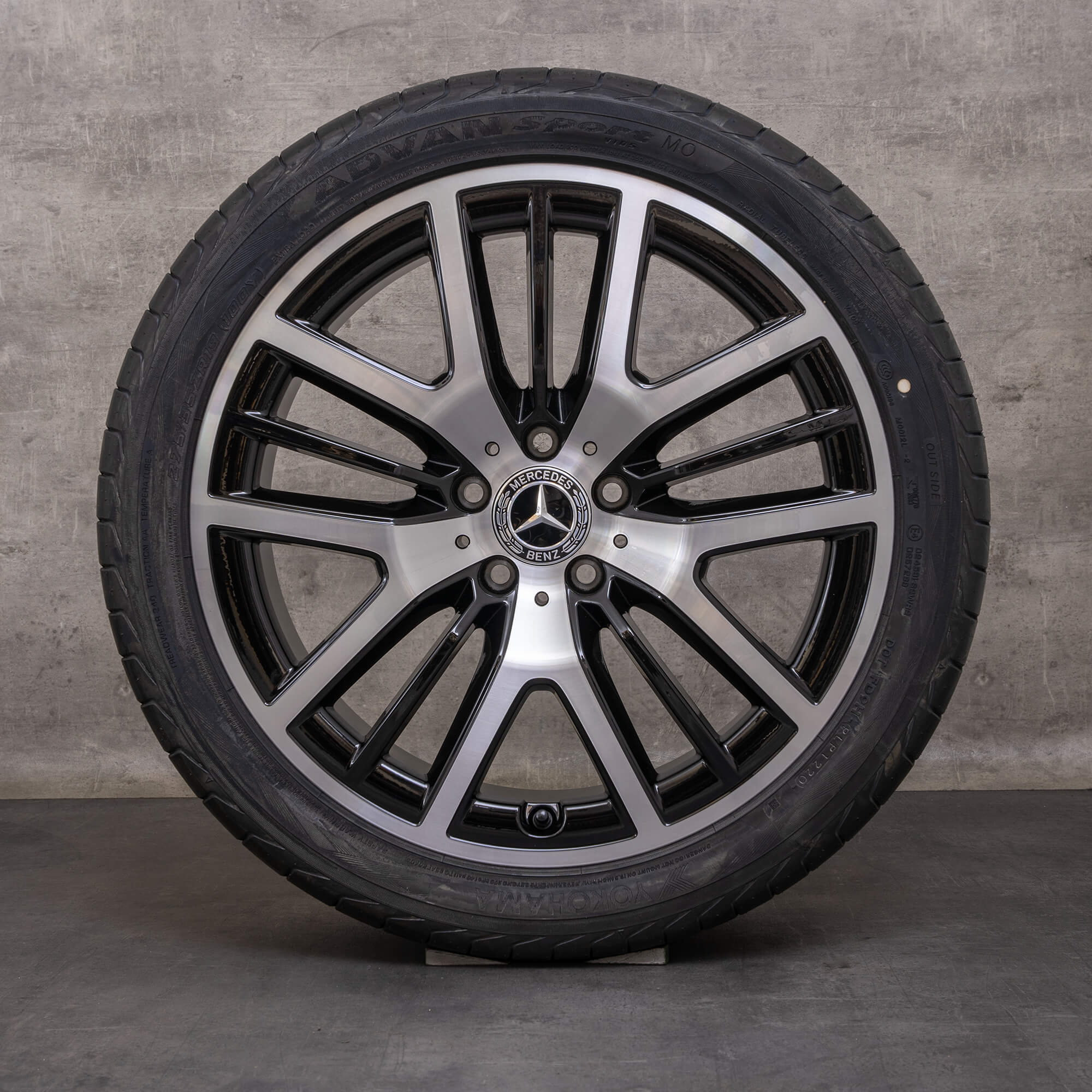 Oryginalne koła zimowe Mercedes Benz CLS 19 cali C257 Coupe Felgi A2574013400 A2574013600 czarne Polerowane
