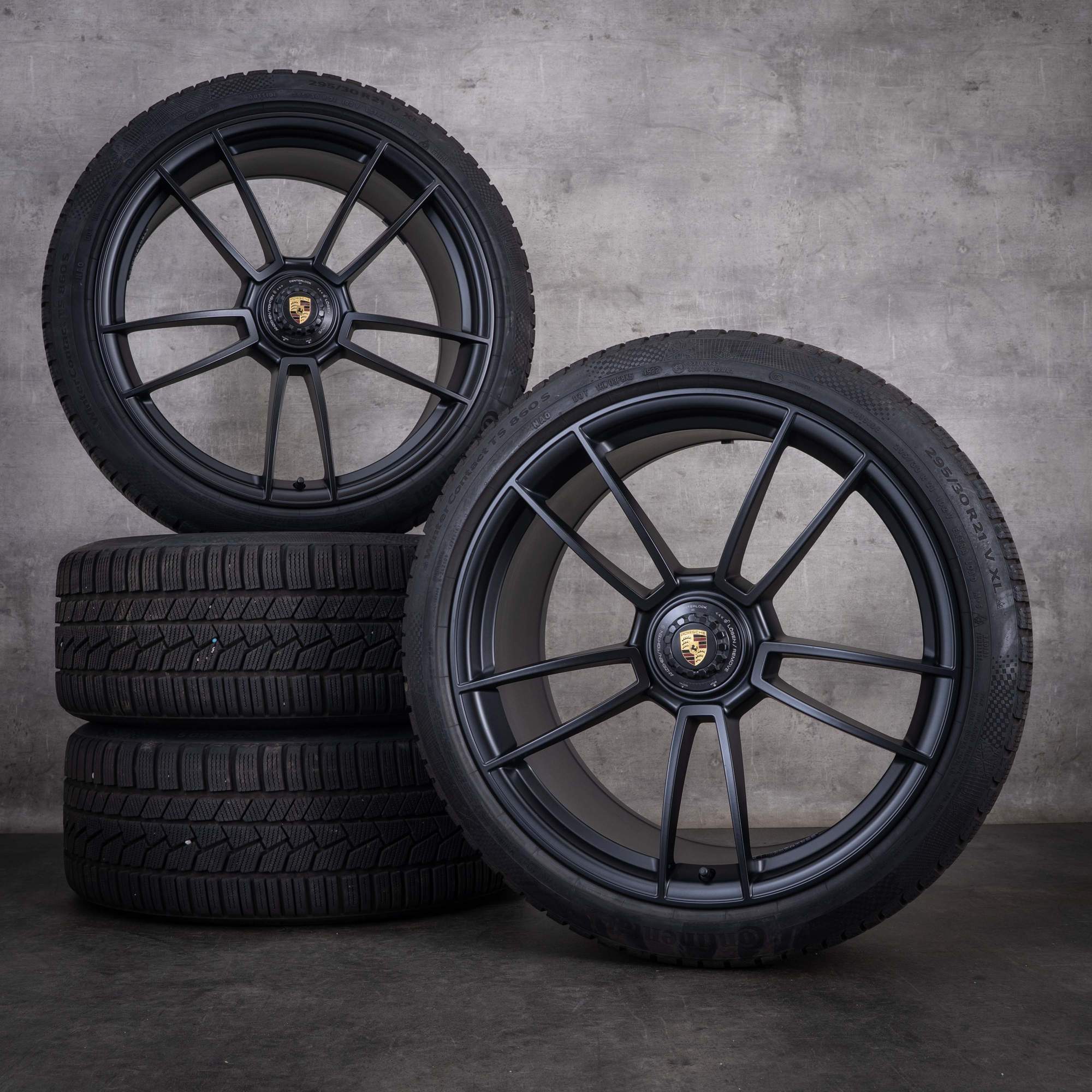 Originale Porsche 992 I vinterhjul 20 21 tommer GTS-fælge 992601025AT 992601025AC Turbo S-hjul sort mat