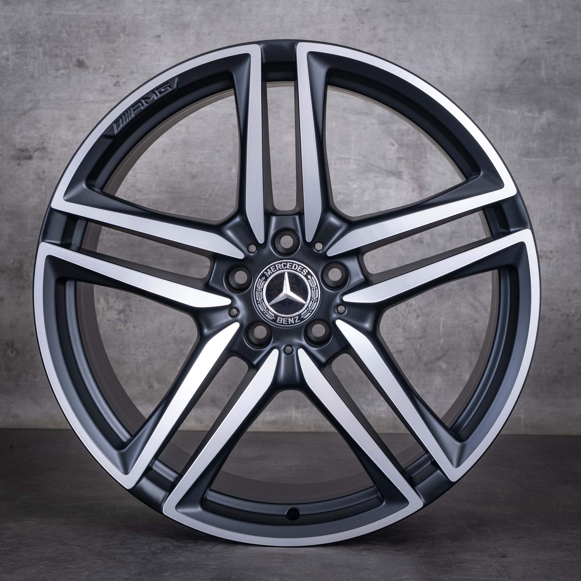 OEM Mercedes-Benz E-Class E63 & S AMG 20inch rims W213 S213 A2134012800 A2134012900 Matte Black with Diamond Cut Front Face NEW