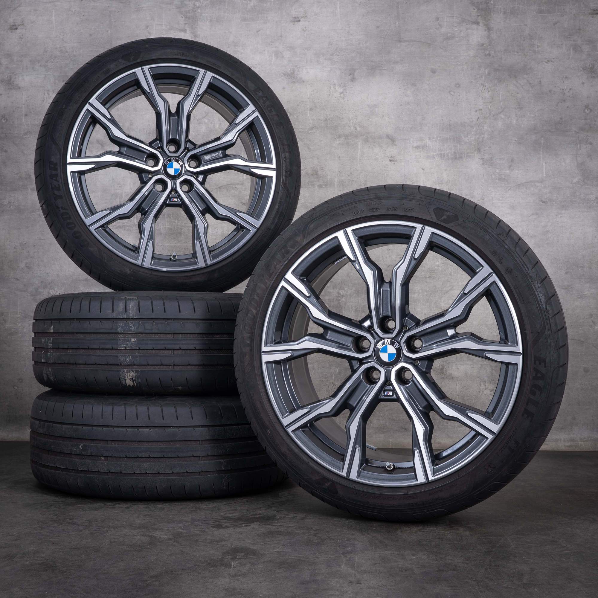 Original BMW X1 X2 Sommerräder 19 Zoll F48 F39 Felgen Styling 816 M 8092163 orbit grey glanzgedreht