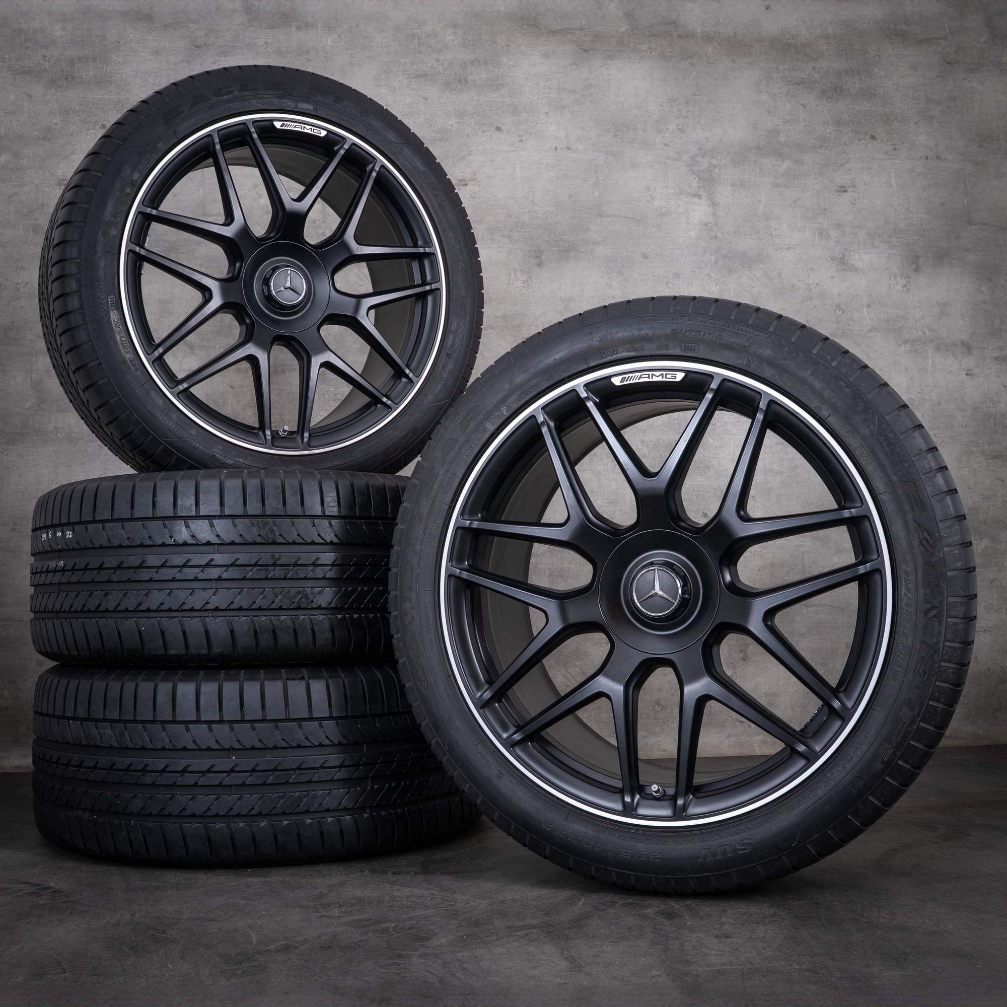 OEM Mercedes-Benz G-Class G63 AMG 22-inch rims W465 W463A summer wheels A4634012000 matte, diamond cut