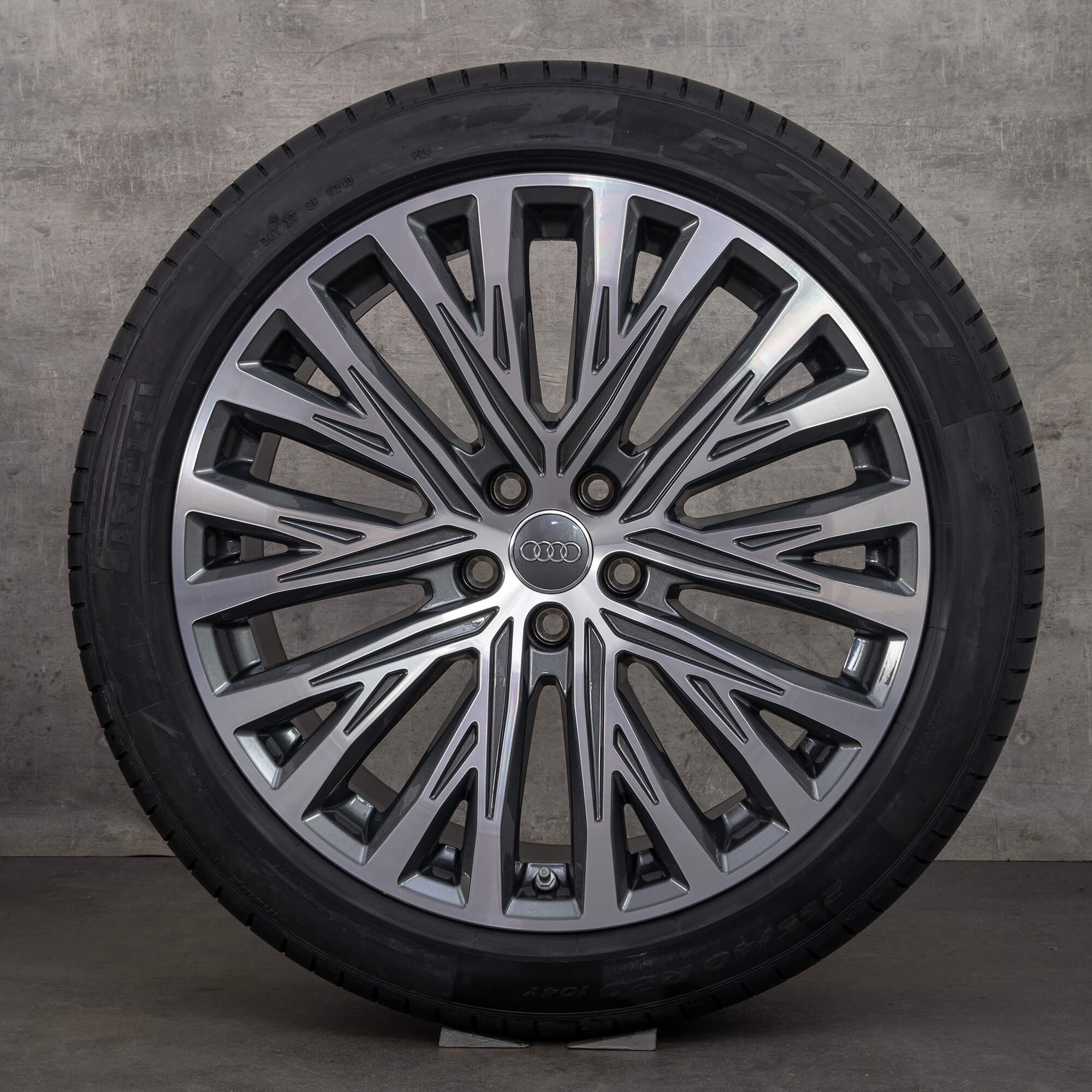 Original Audi A8 S8 Felgen 20 Zoll 4N D5 Sommerräder 4N0601025BF anthrazit glanzgedreht