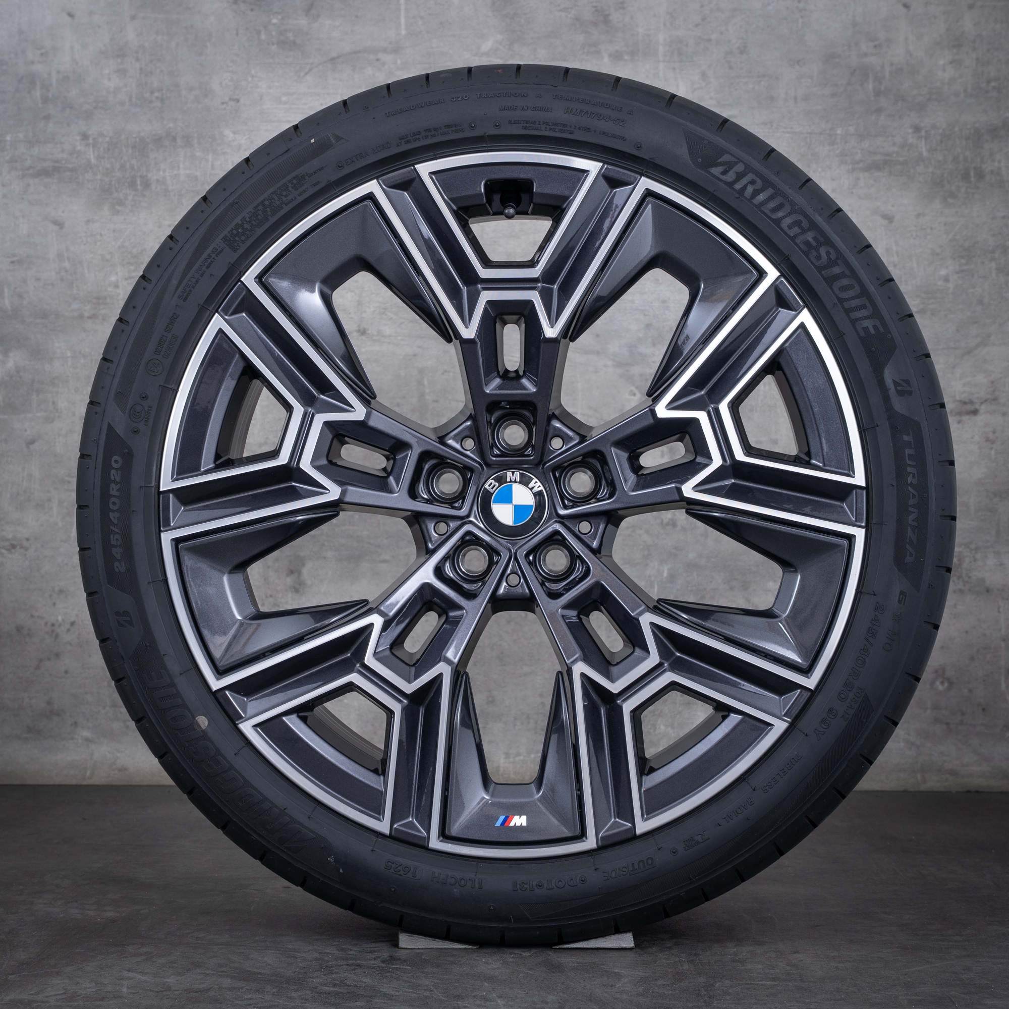 Oryginalne felgi BMW serii 5 i5 20 cali G60 G61 koła letnie stylizacja 939 M 5A324E8 5A324E9 orbit szary polerowane