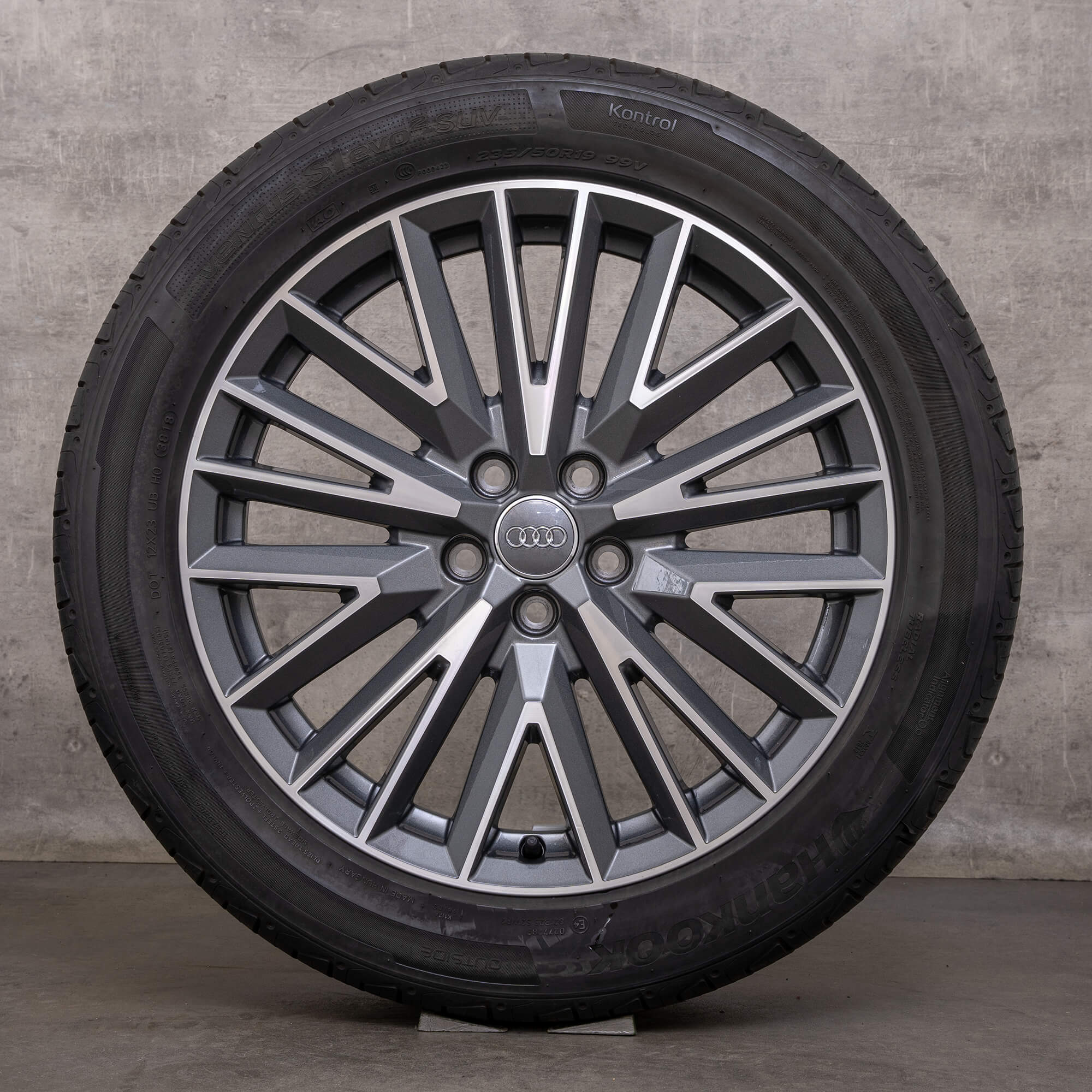 OEM Audi Q3 rims 19 inch II F3 summer wheels 83A601025L anthracite glossy turned