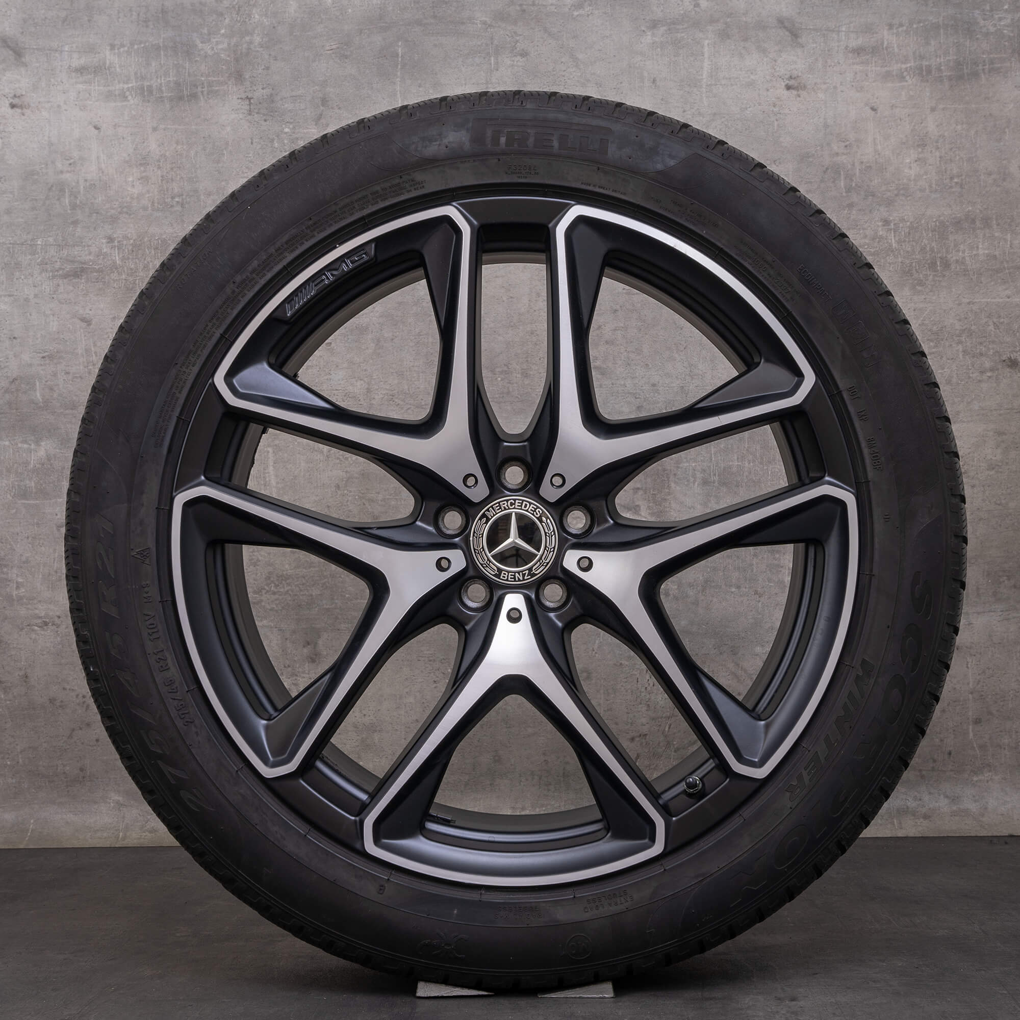 Orijinal Mercedes Benz GLE 53 63 AMG 4Matic+ Kış jant lastikleri 21 inç X167 C167 Hibrit jantlar A1674014200 A1674014300 siyah mat parlak kaplama
