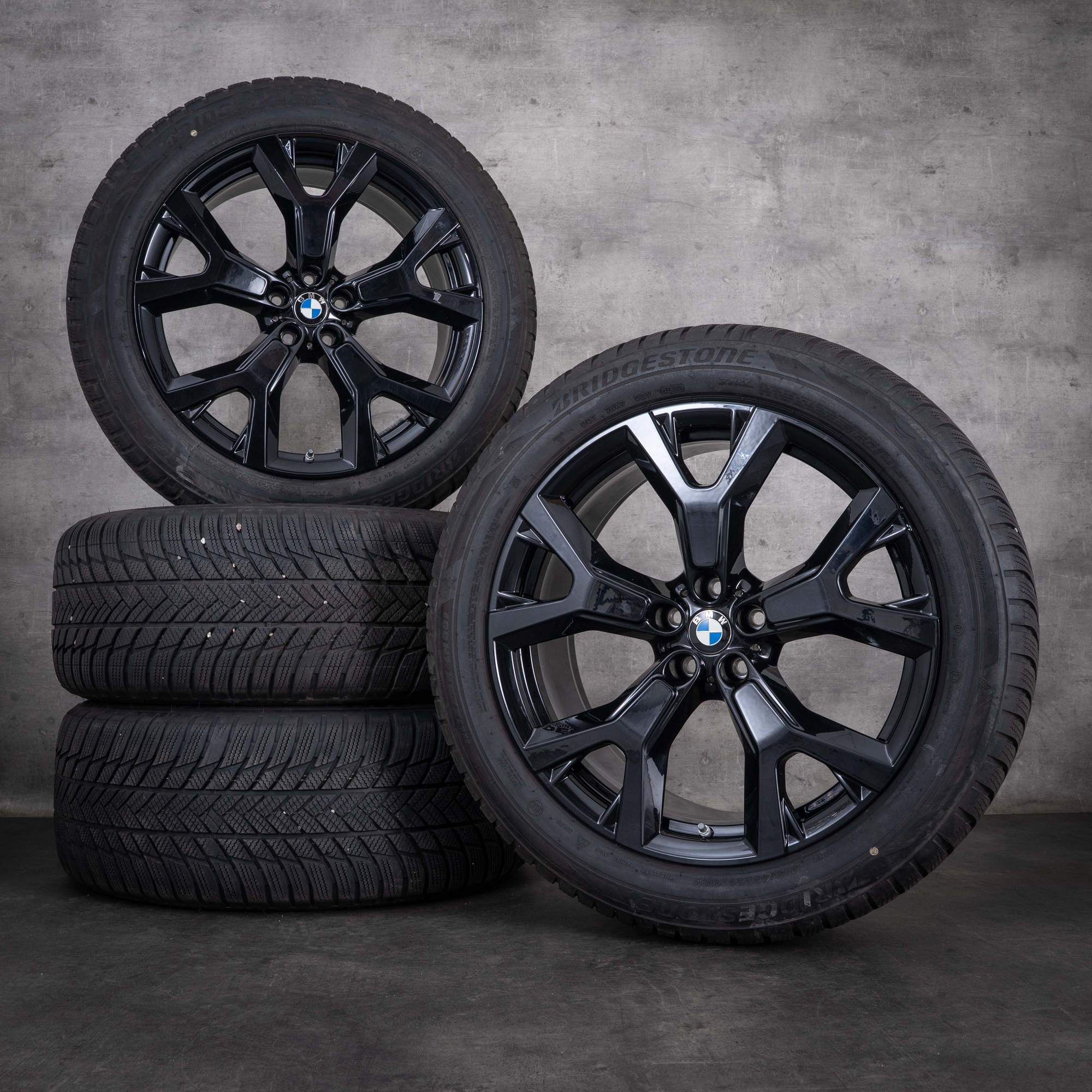 Originální zimní kola BMW X7 21 palců, disky G07, styl 752, 6885461, lesklá černá
