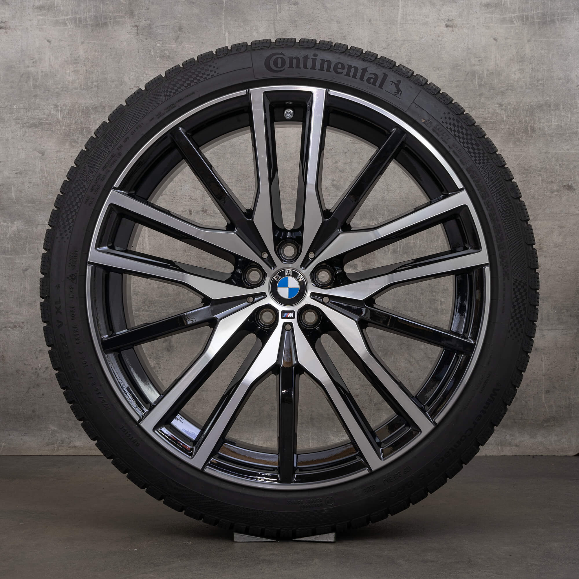 Original BMW X5 X6 ruedas de invierno G05 G06 llantas 8090013 8090014 jet negro brillante volvió neumáticos