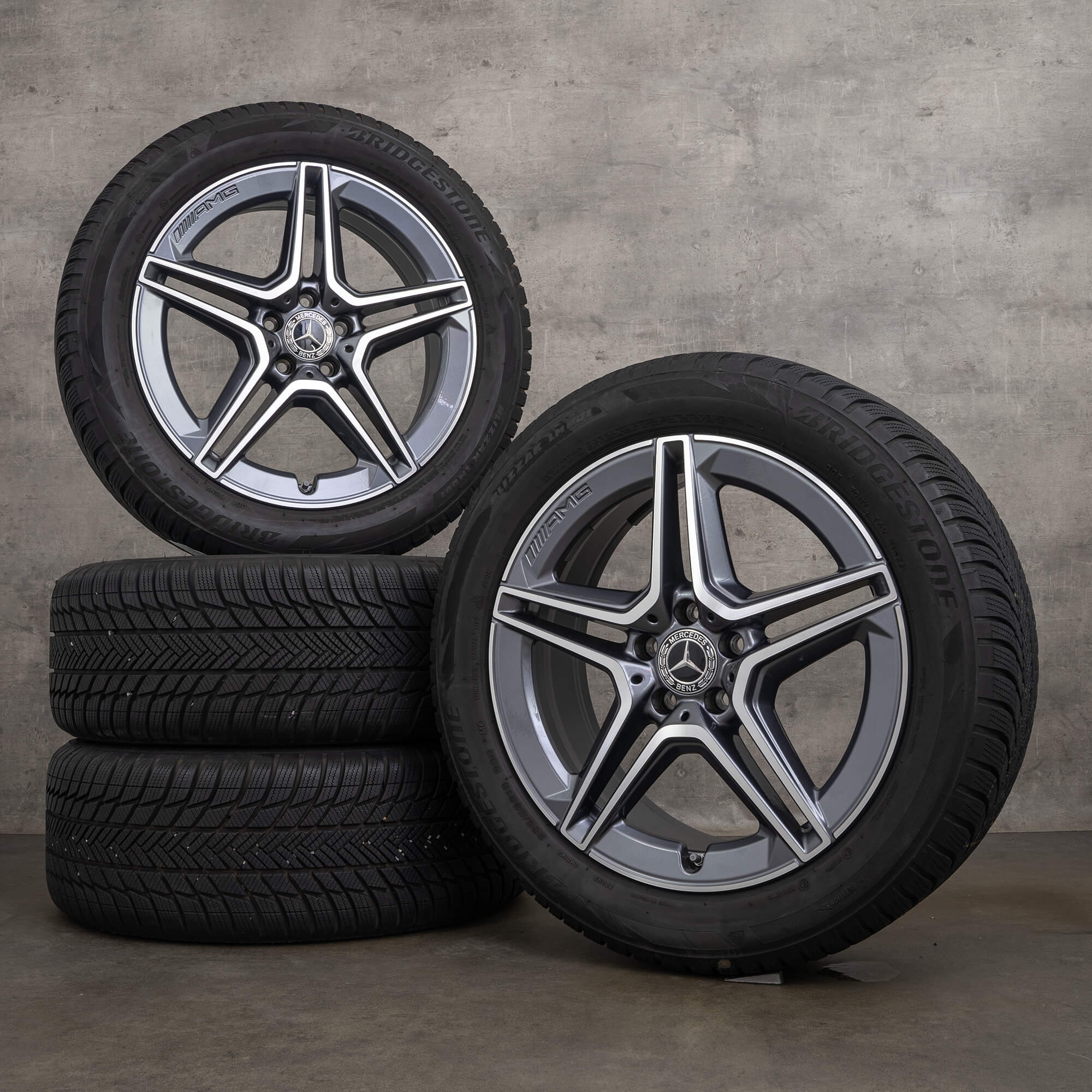 Alkuperäiset Mercedes Benz GLA GLB vanteet 19 tuuman H247 X247 kesäpyörät A2474011500 himalajanharmaa kiillotettu