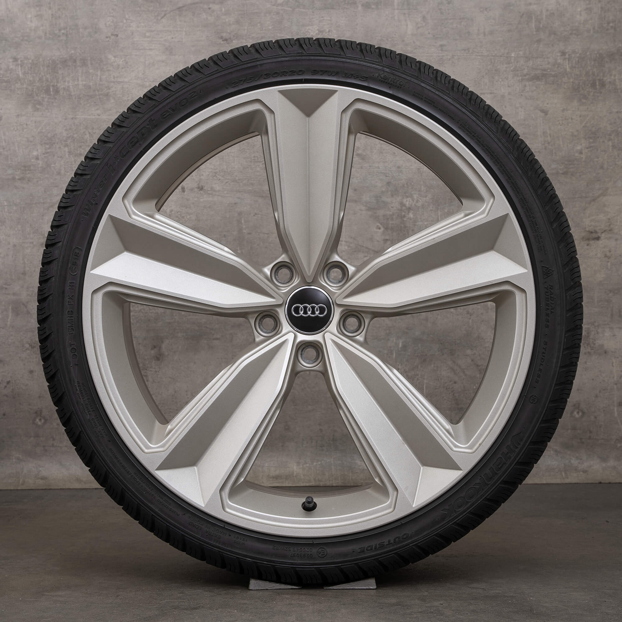Jantes originais Audi RS4 B9 8W RS5 F5 20 polegadas rodas de inverno pneus pico champanhe bronze mate