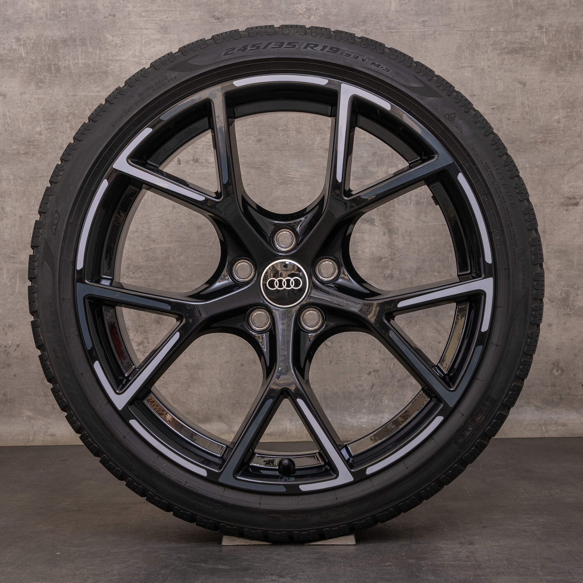 Alkuperäiset Audi RS3 talvirenkaat 19 tuuman 8Y RS vanteet 8Y0601025BP 8Y0601025BQ musta hopea kiiltävä