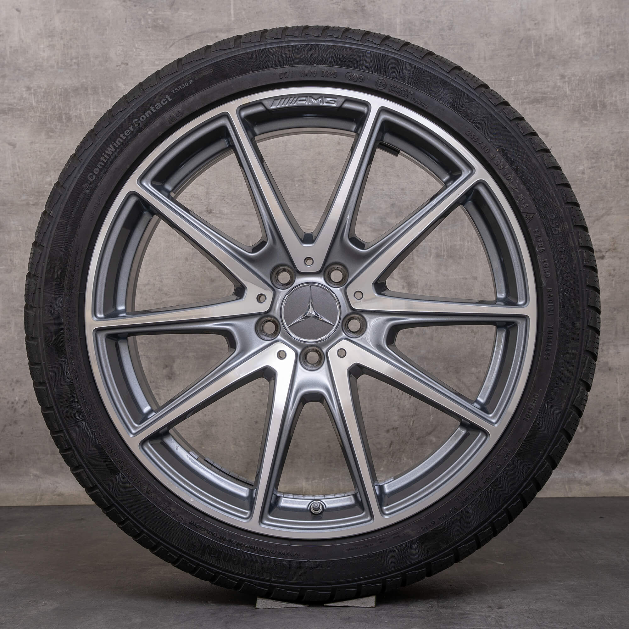 Orijinal Mercedes Benz S Class S63 S65 AMG kış jantları 20 inç W222 A217 C217 jantlar A2224014000 A2224014100 himalaya gri parlak tornalı