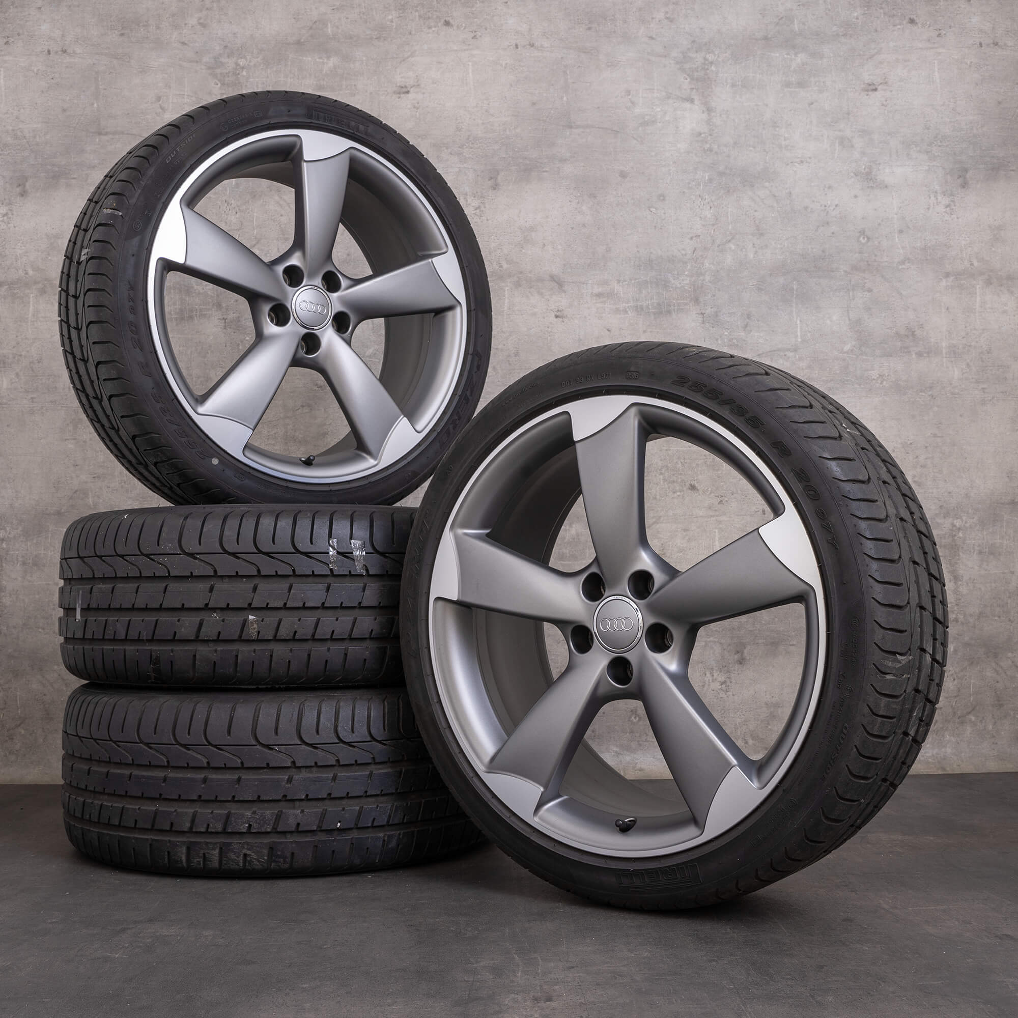 Llantas originales Audi Q3 RSQ3 20 pulgadas 8U ruedas de verano Rotor 8U0601025K titan mate brillante torneado