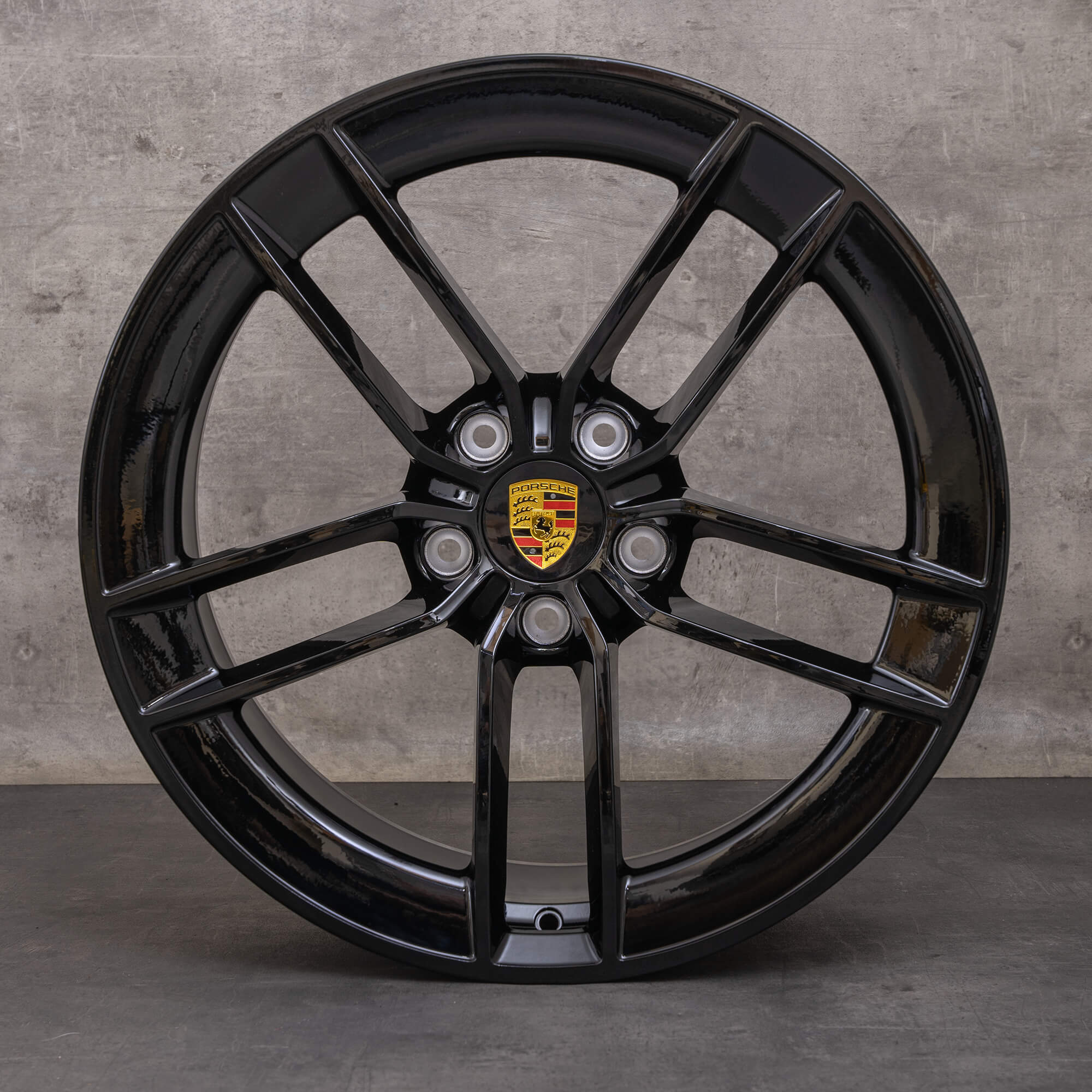 Original Porsche 911 fälgar / fälg 20 tum 992 II C2 C4 GTS 4 Carrera Exclusive Design 992601025ET 992601025GG svart glans NY