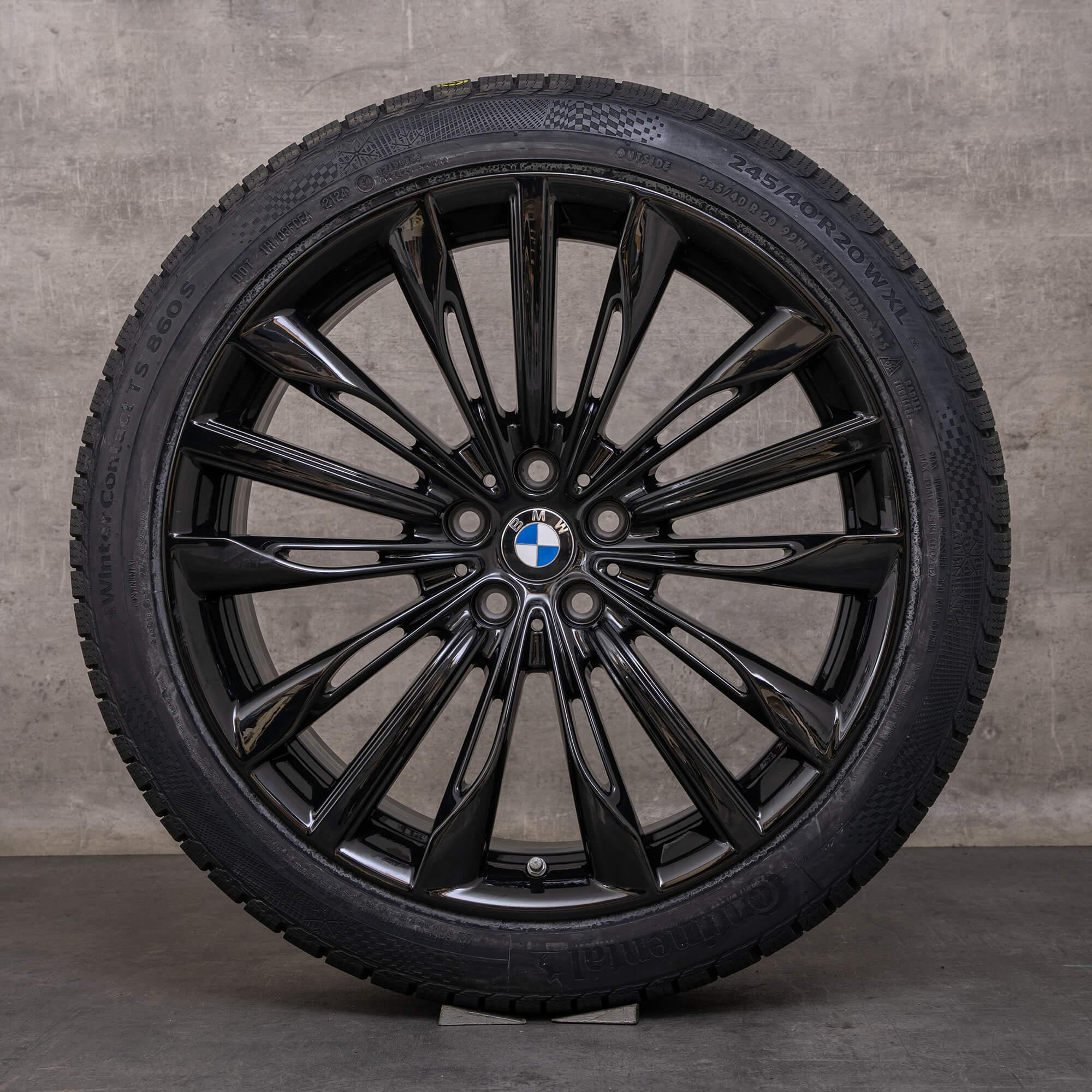 Jantes d'origine BMW Série 6 GT 7 20 pouces G32 G11 G12 Styling d'été 646 6868051 6868052 noir brillant