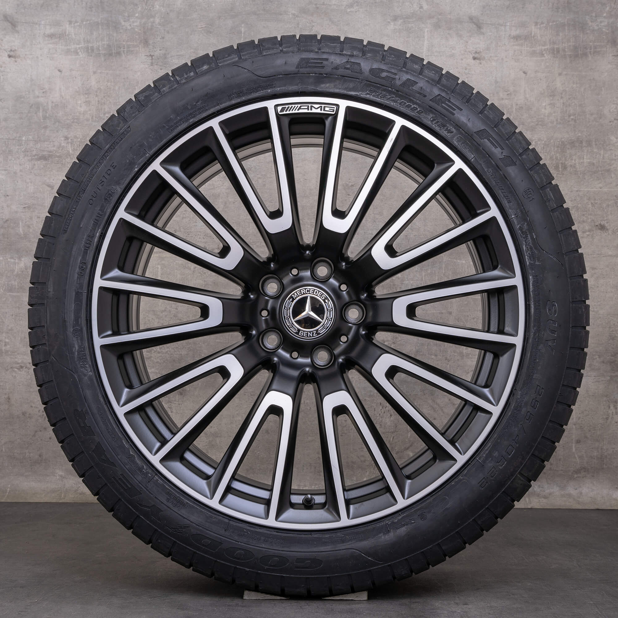 OEM Mercedes Benz G-Class G 63 AMG Rims 22 inch W465 W463A Summer wheels A4654011000 black matt glossy turned NEW