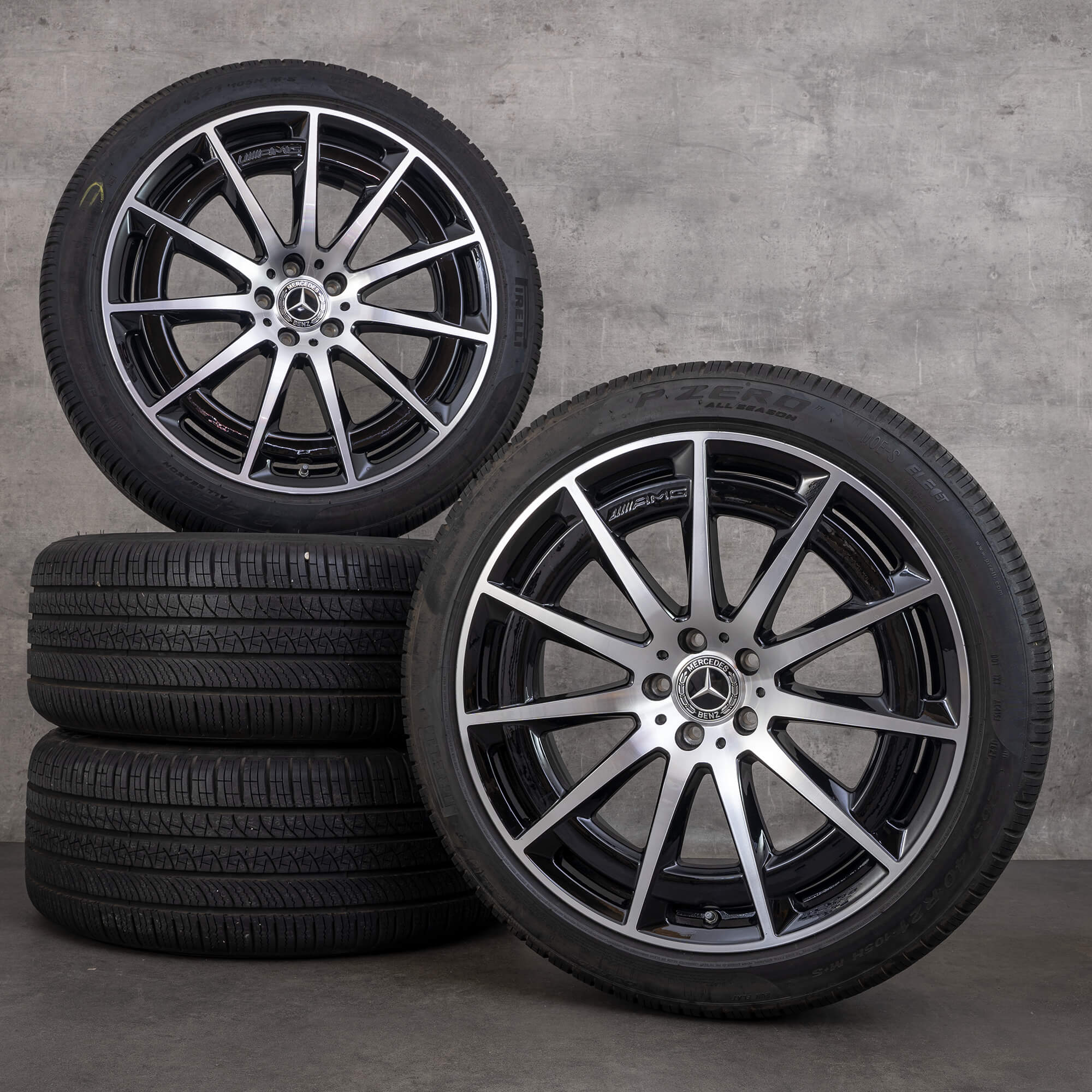 Rodas de verão AMG Mercedes Benz EQS V297, jantes 21 polegadas, pneus NOVOS