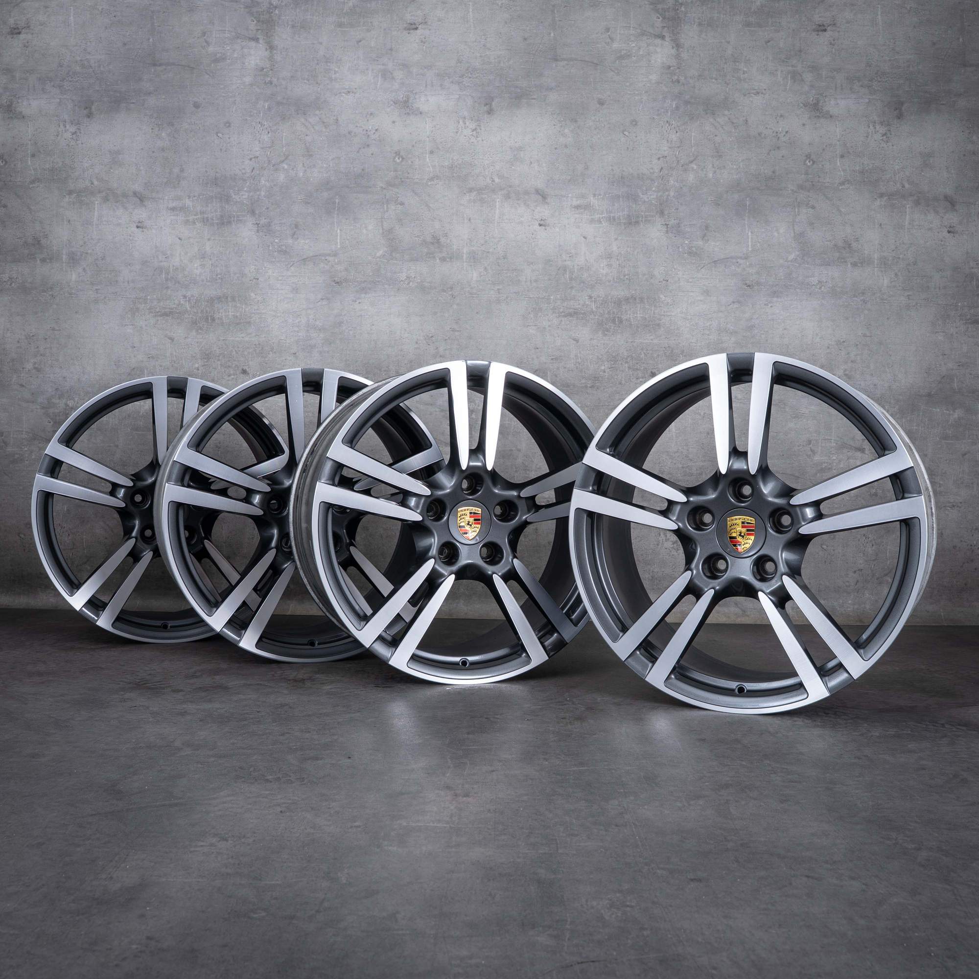 Oryginalne Felgi Porsche Panamera 970 20 cali G1 97036217806 97036219204 Koło Turbo II tytanowe polerowane