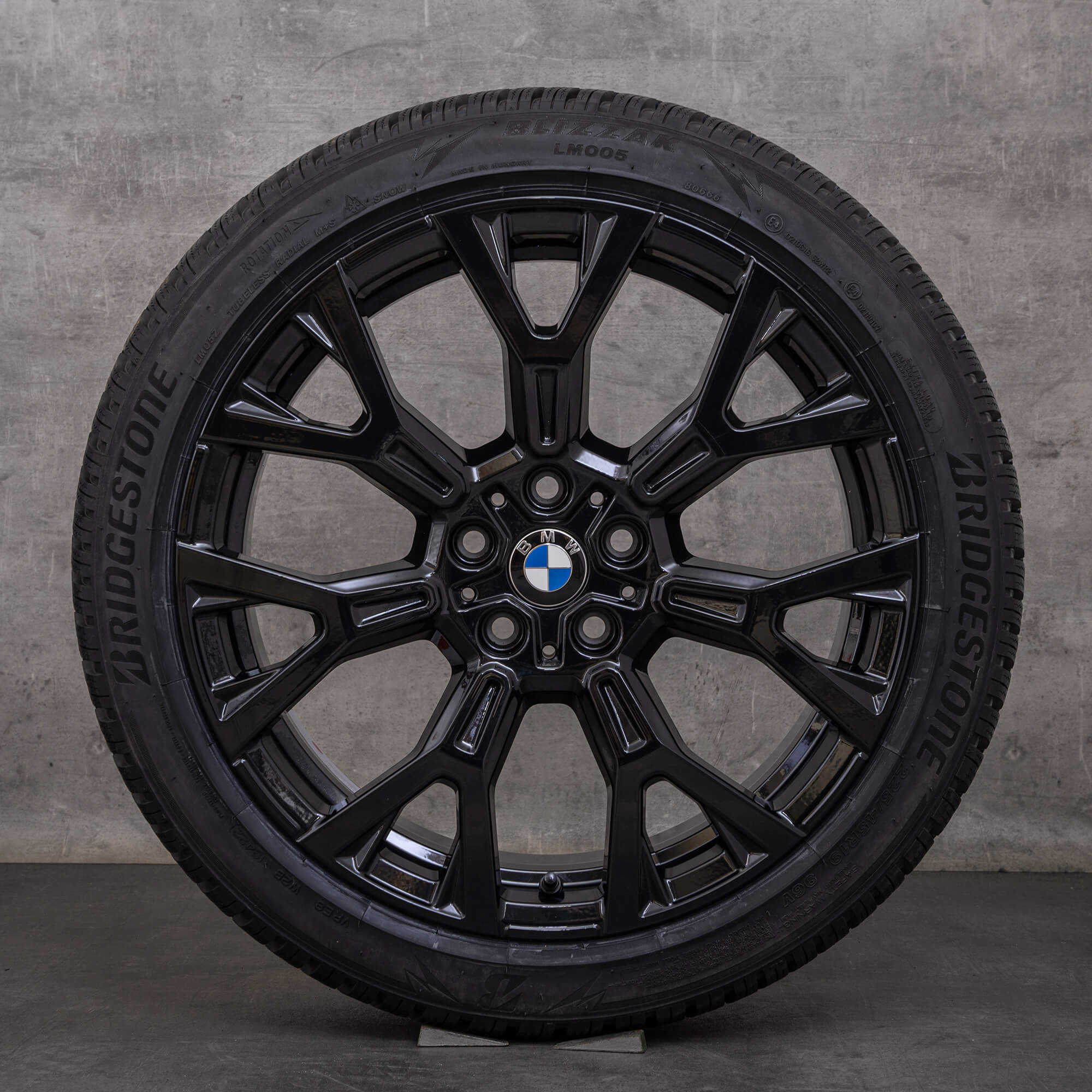 Originale BMW X1 X2 vinterhjul 19 tommers F48 F39 felger styling 580 6883003 svart blank