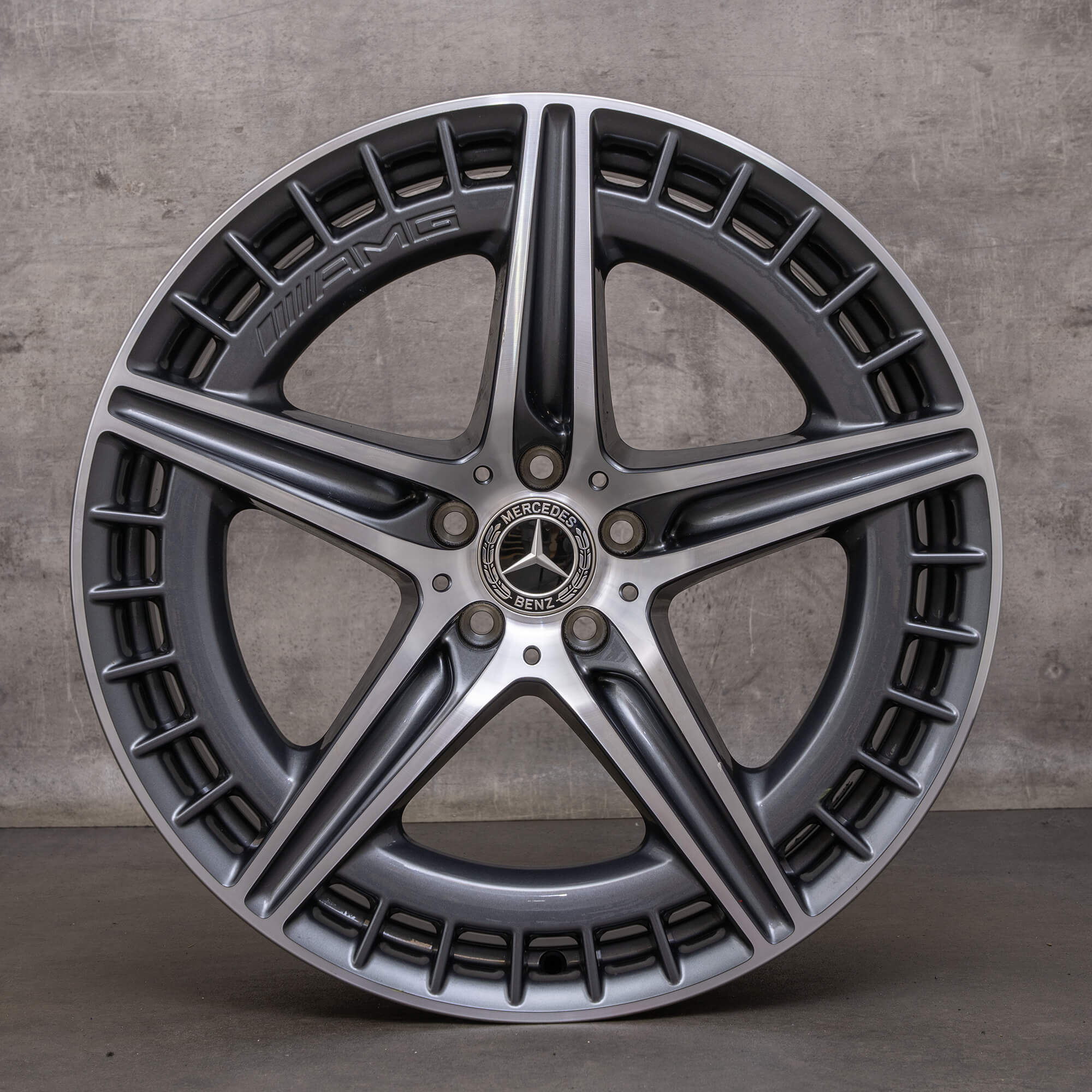 Original Mercedes Benz EQS 53 AMG llantas 21 pulgadas V297 A2974011600 gris himalaya alto brillo torneado NUEVO