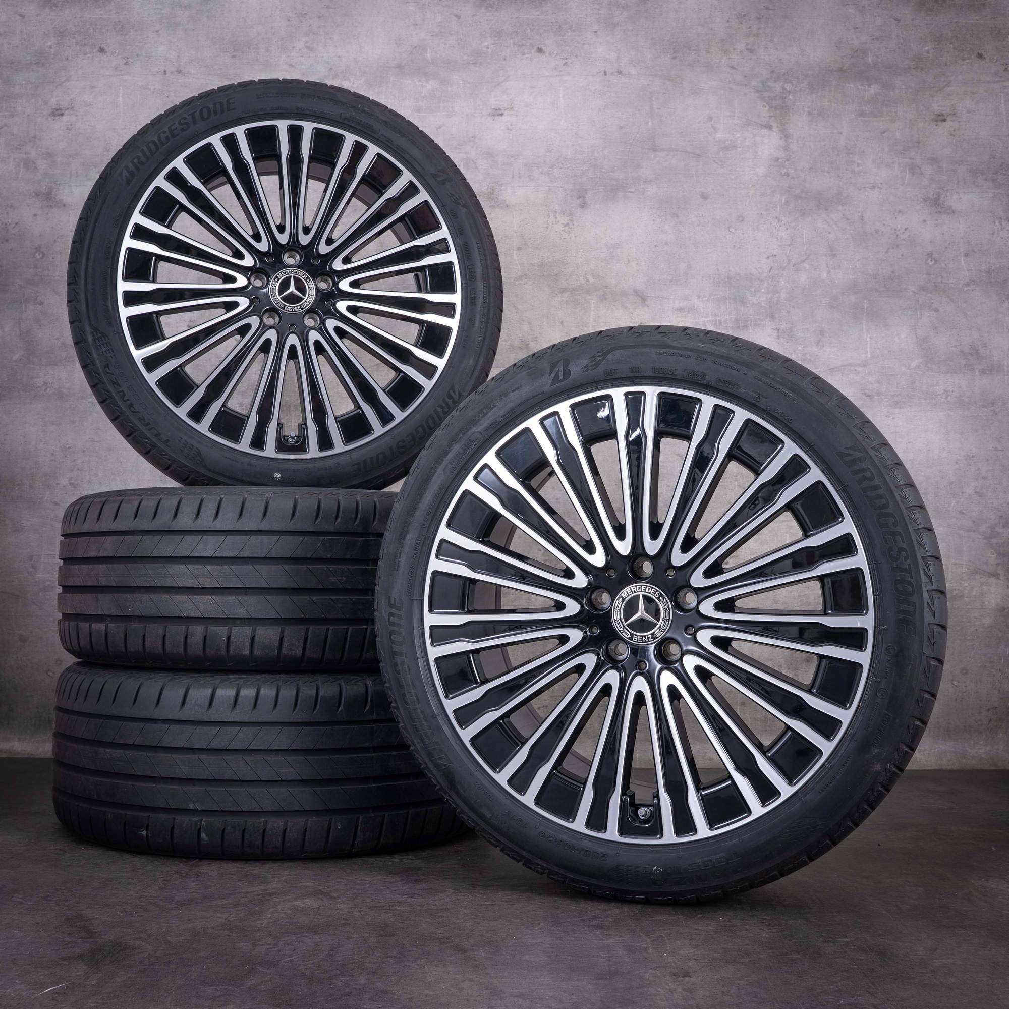 OEM Mercedes-Benz EQE 20inch V295 summer wheels A2954011900 Black diamond cut