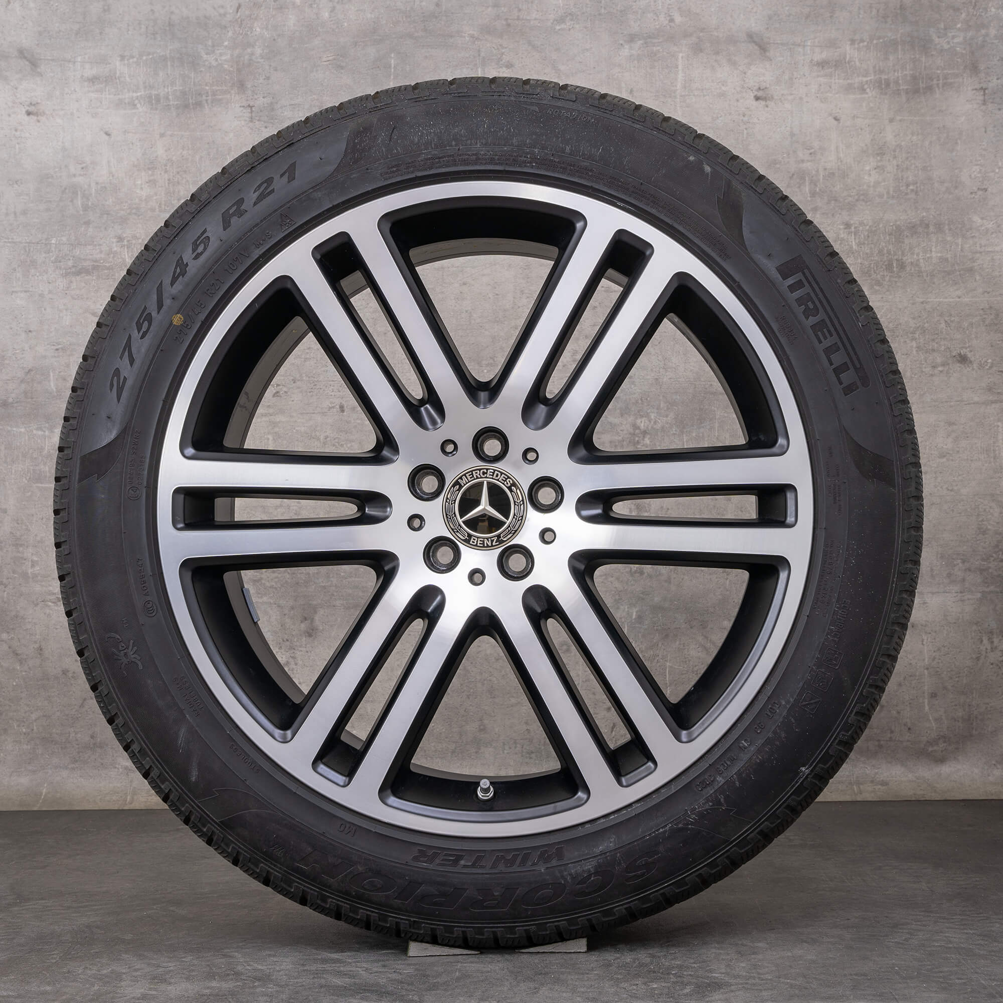 Oryginalne koła zimowe Mercedes Benz GLE 21 cali SUV V167 W167 Felgi A1674012600 A1674012800 czarny mat Polerowane